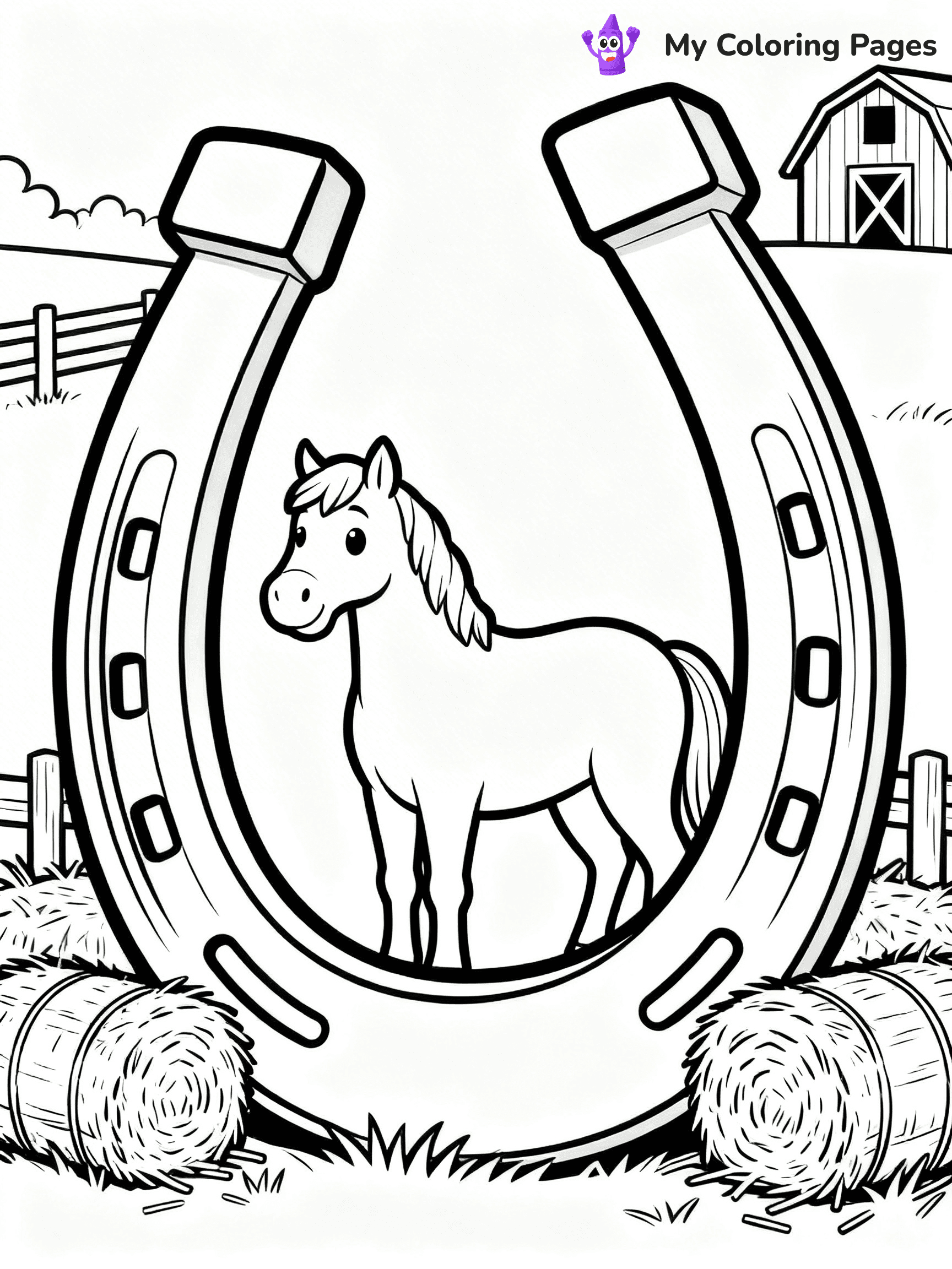 Horseshoe Coloring Pages - 1
