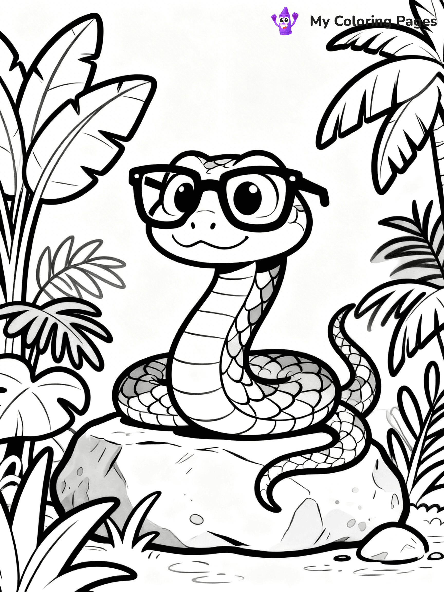 Python Coloring Pages - 4