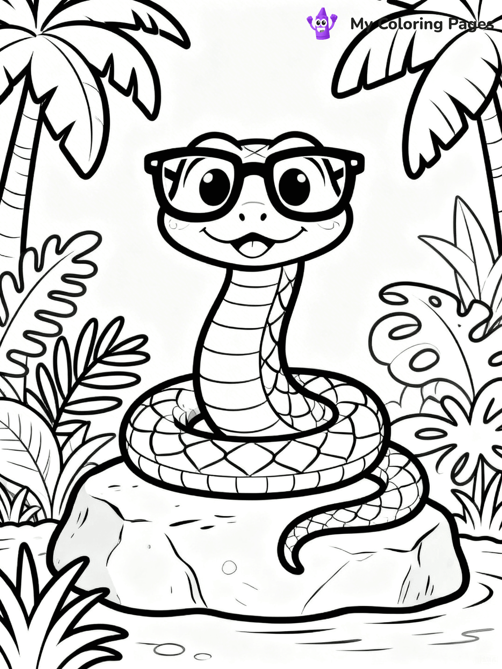 Python Coloring Pages - 1
