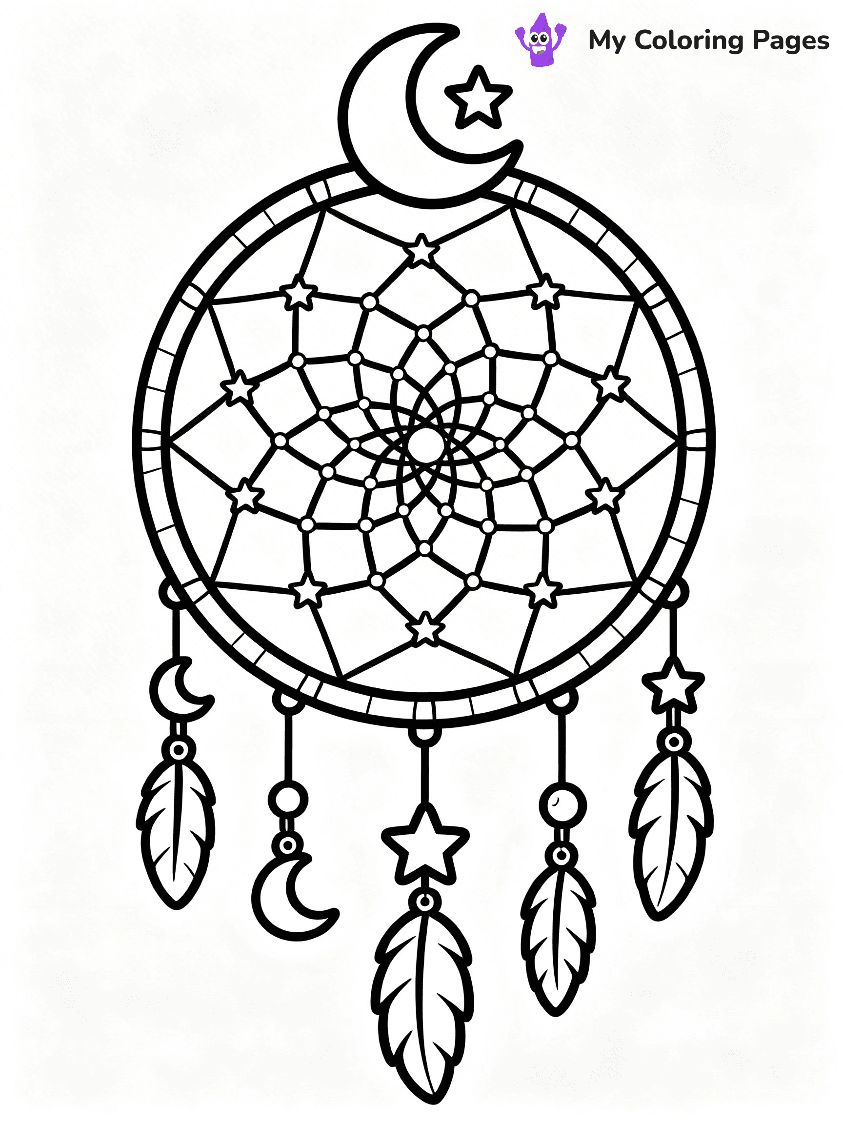 Dream Catcher Coloring Pages - 1