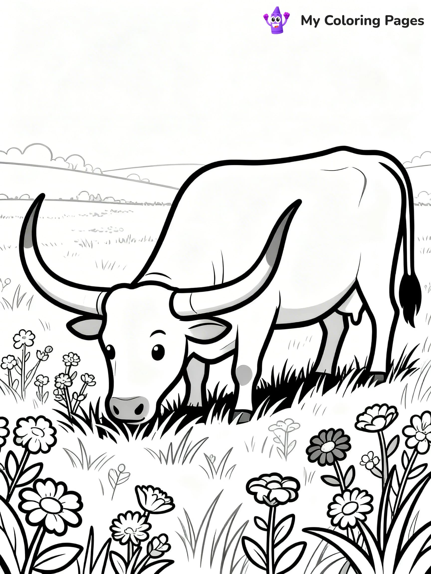 Longhorn Coloring Pages - 23