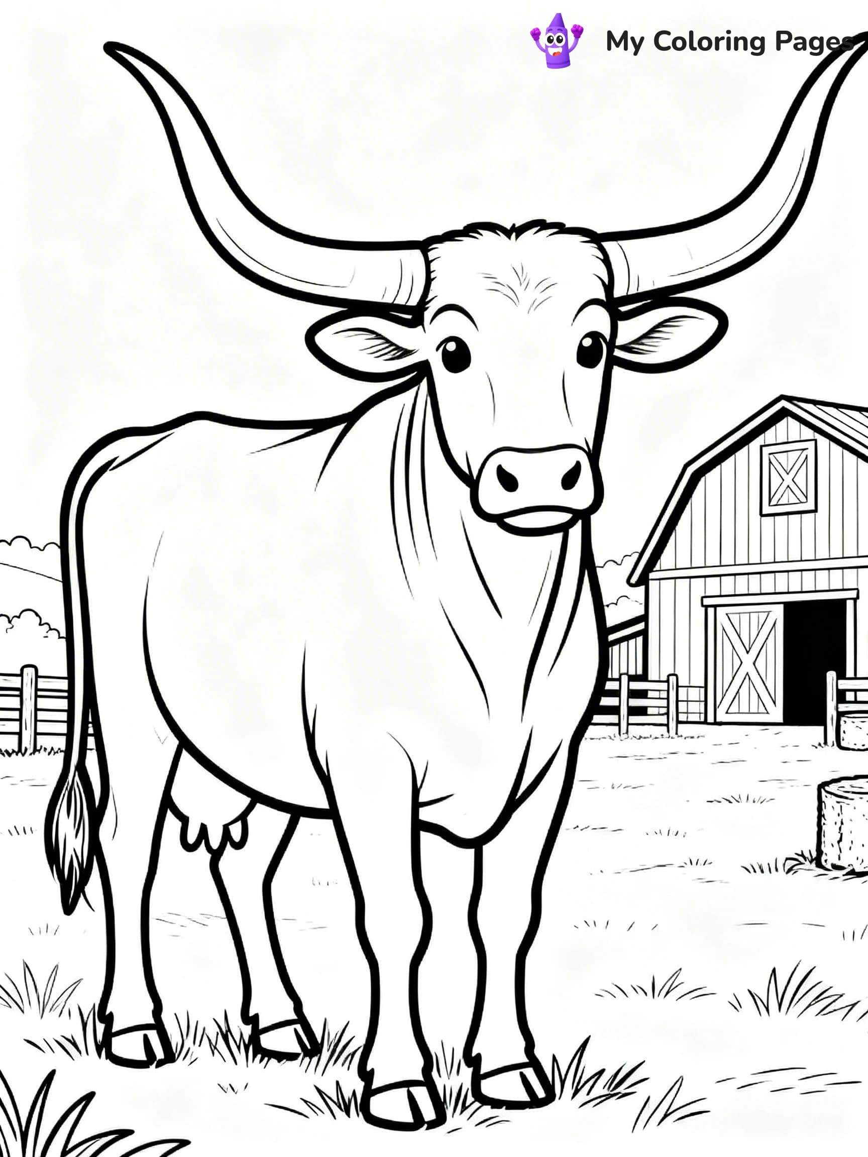 Longhorn Coloring Pages - 12