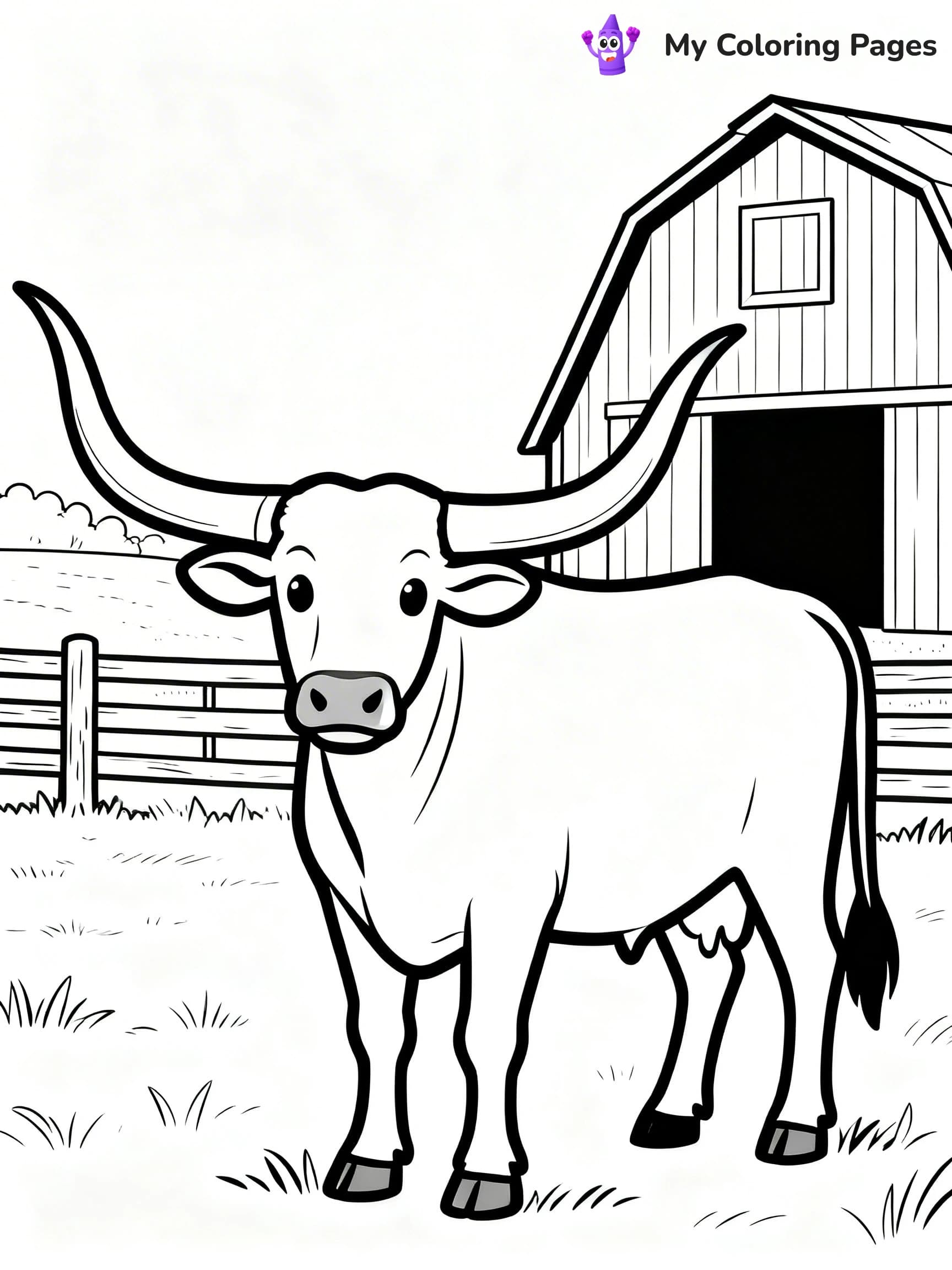 Longhorn Coloring Pages - 10