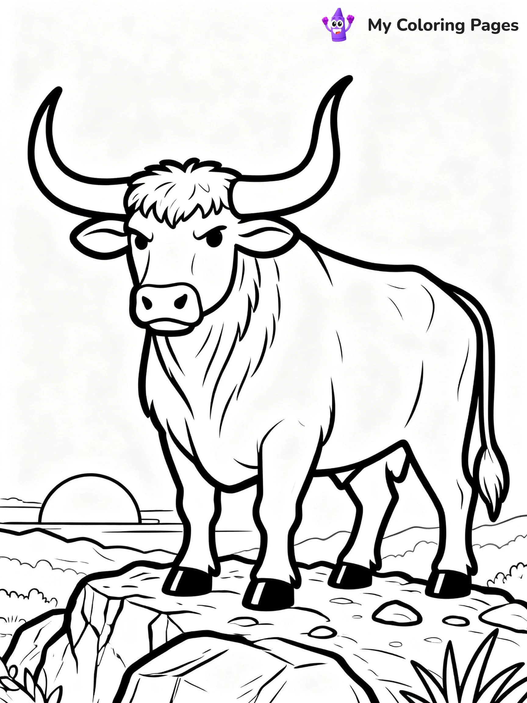 Longhorn Coloring Pages - 7