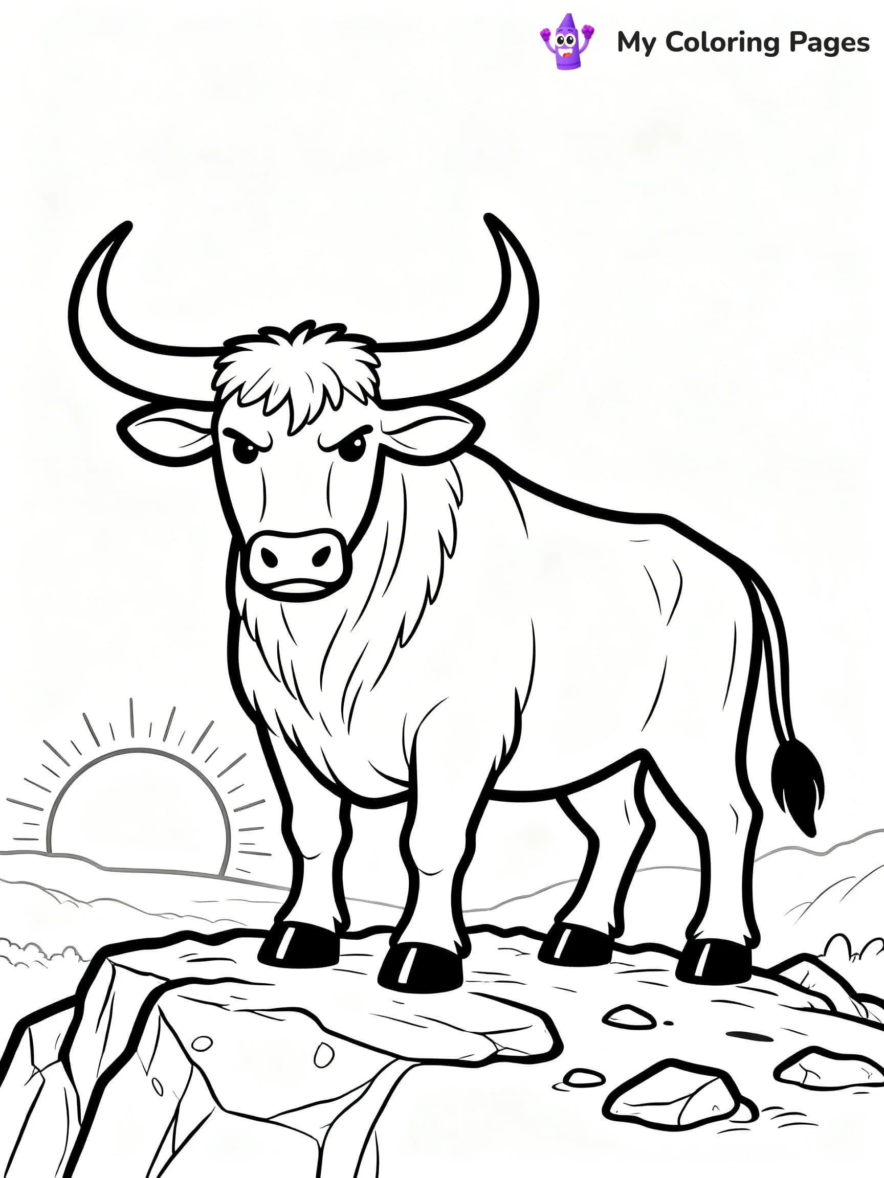 Longhorn Coloring Pages - 3