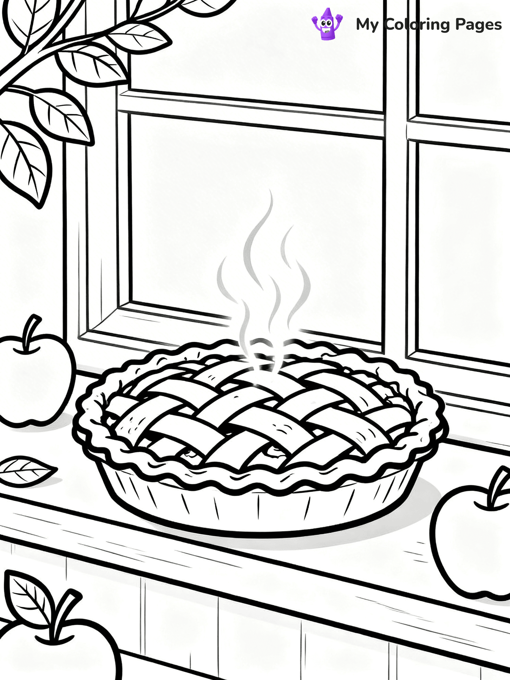 Apple Pie Coloring Pages - 34