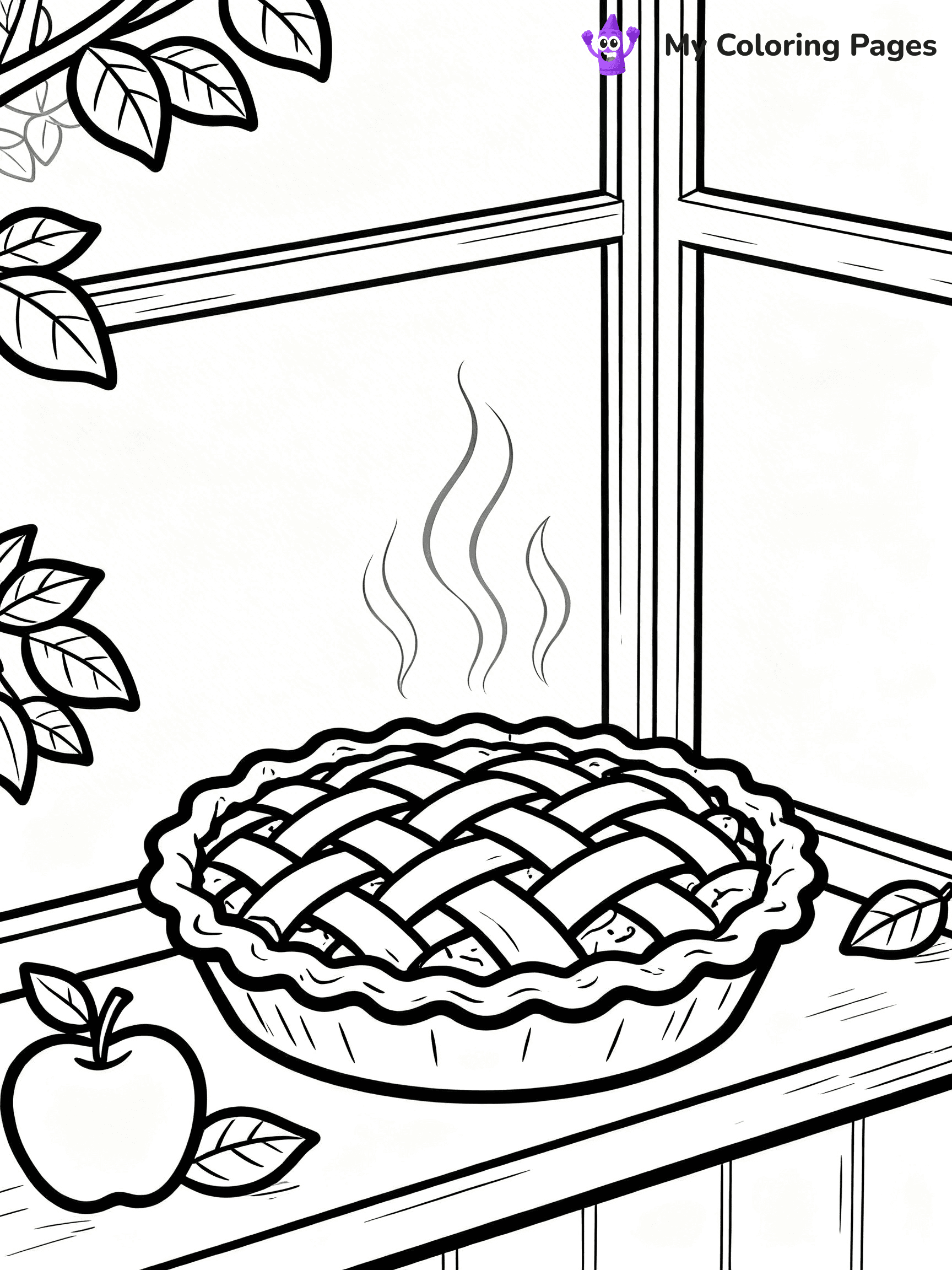 Apple Pie Coloring Pages - 33