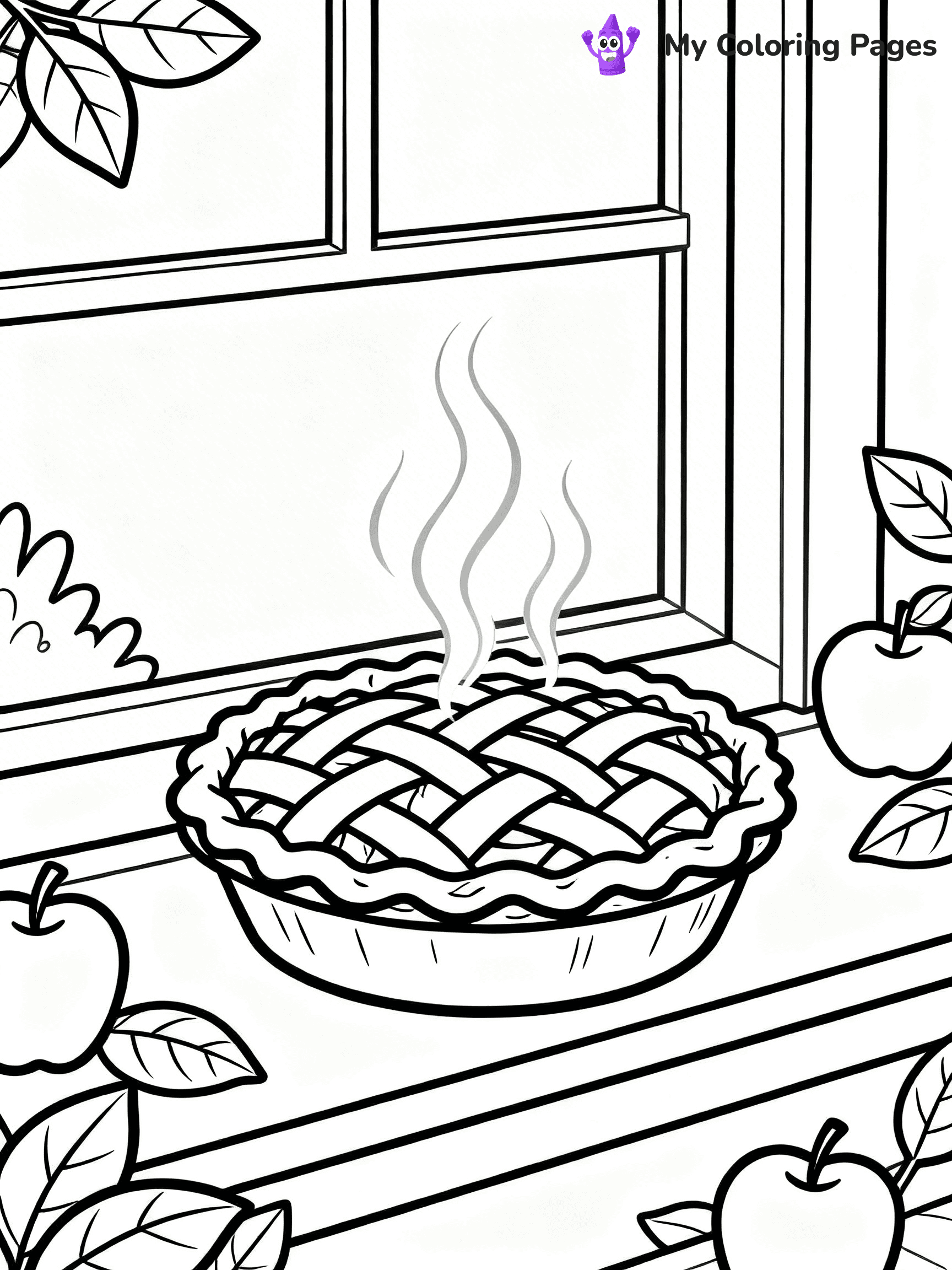 Apple Pie Coloring Pages - 32