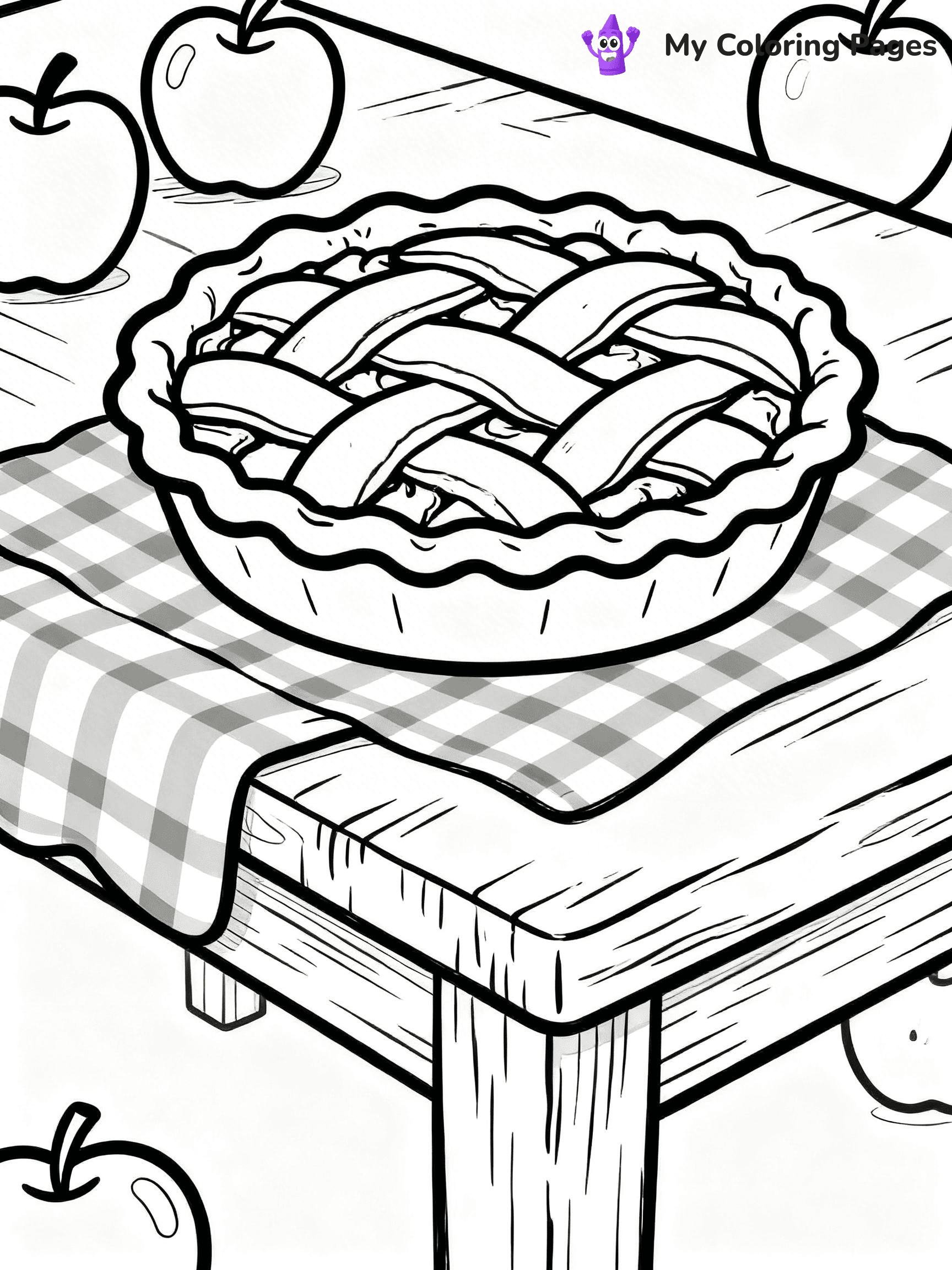 Apple Pie Coloring Pages - 24