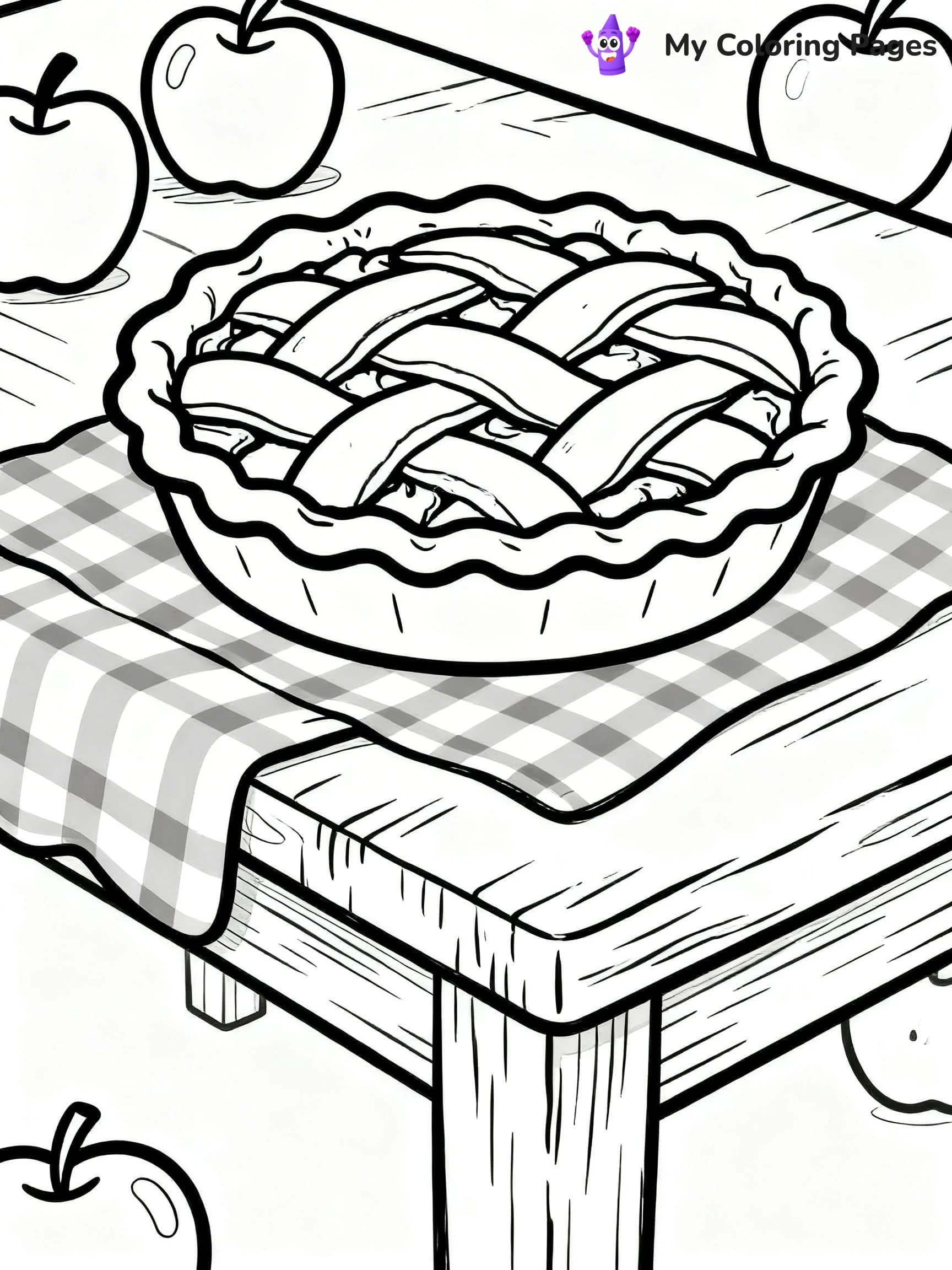 Apple Pie Coloring Pages - 24