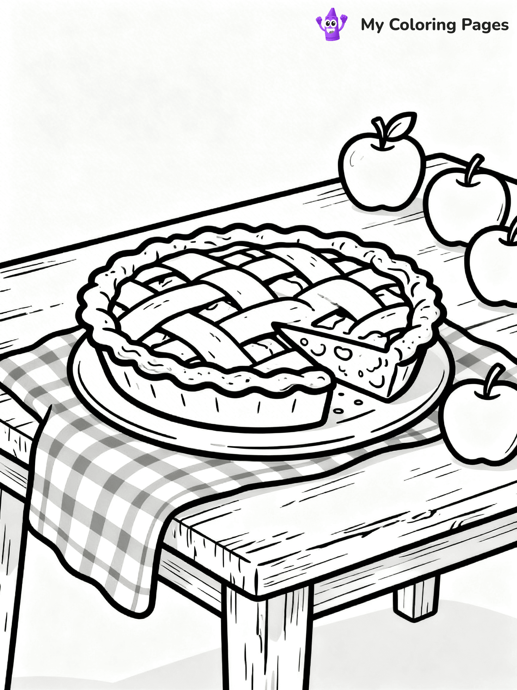 Apple Pie Coloring Pages - 23