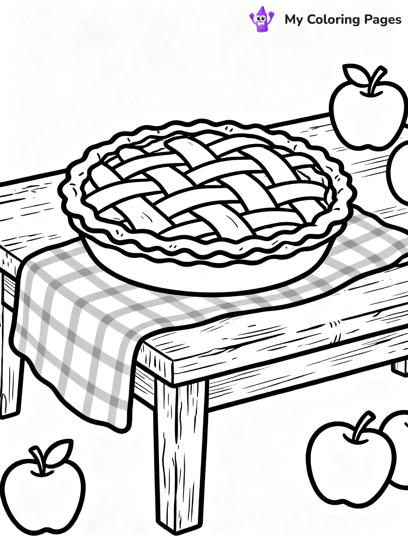 Apple Pie Coloring Pages - 21