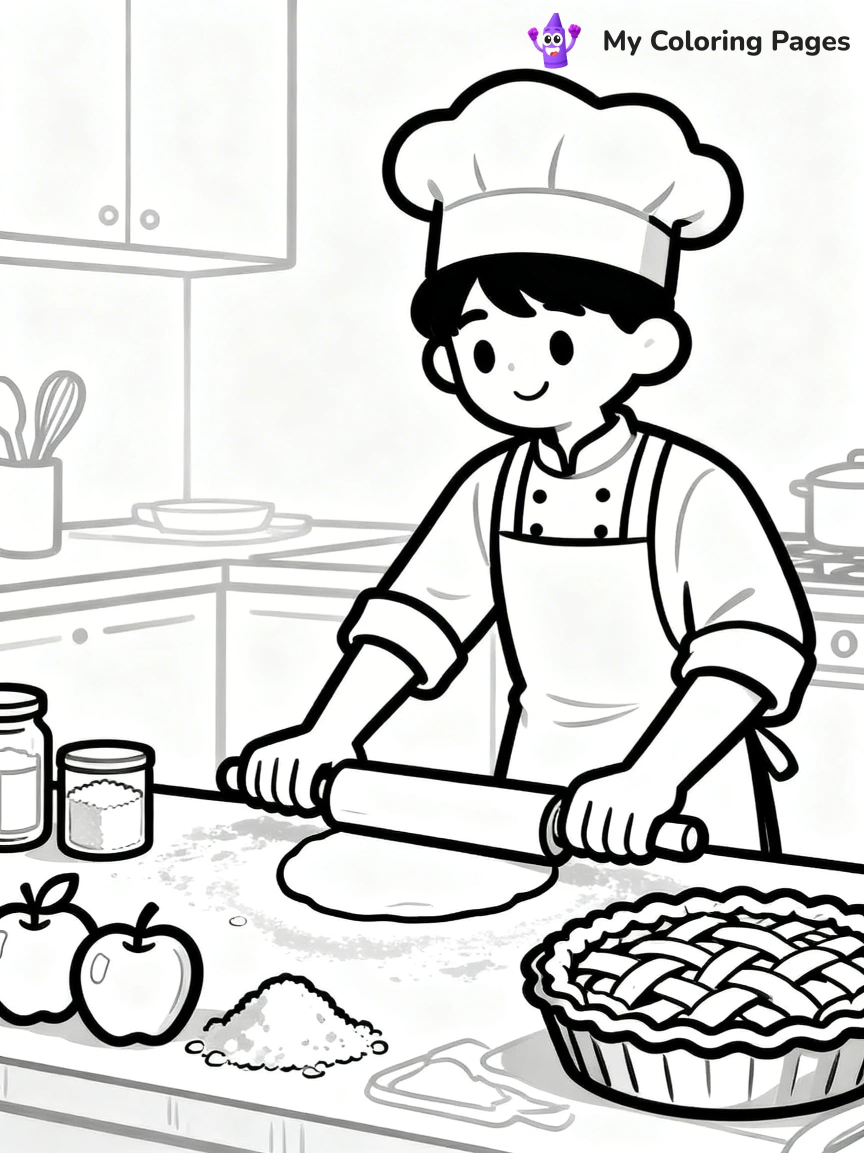 Apple Pie Coloring Pages - 17
