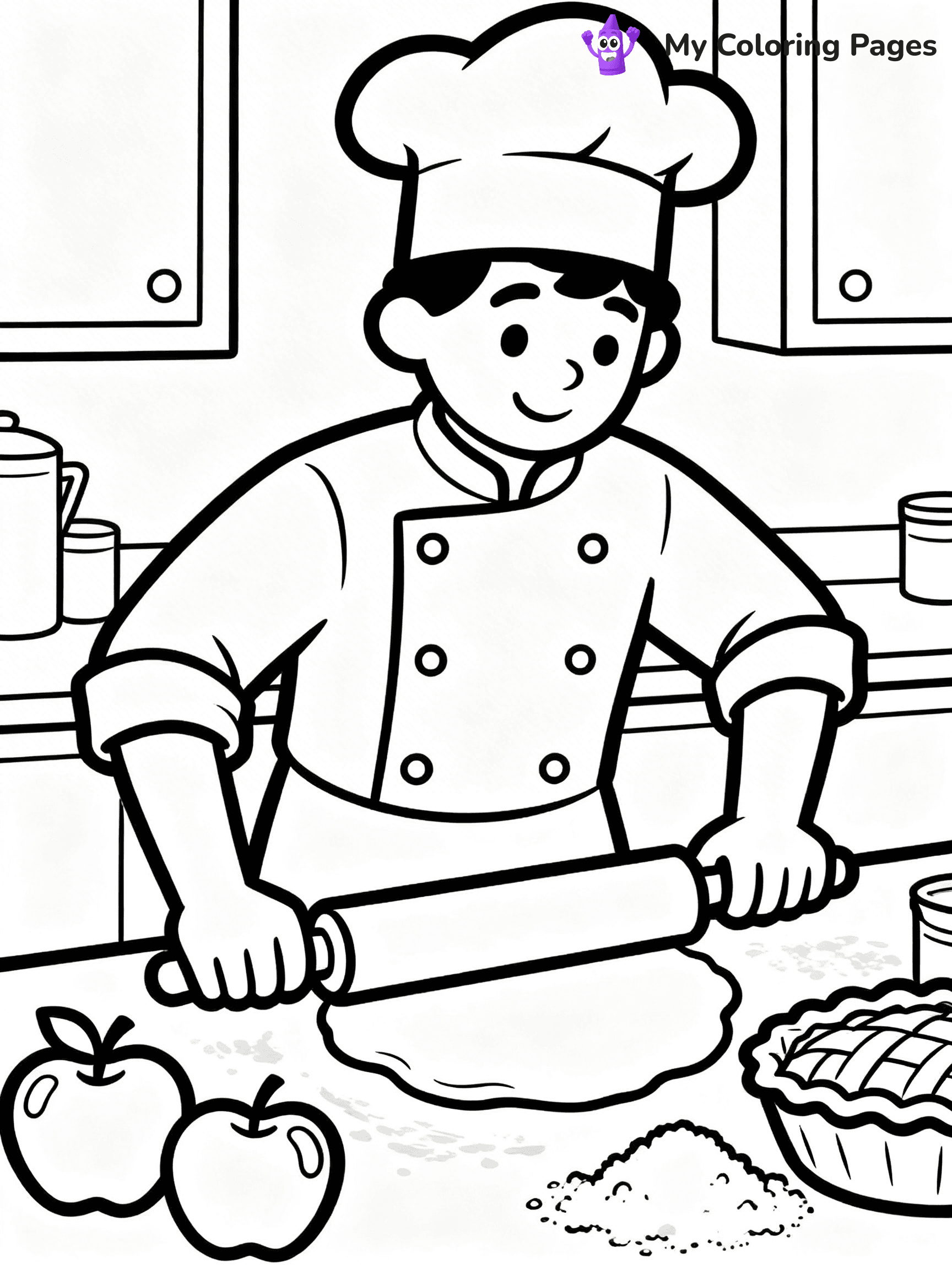 Apple Pie Coloring Pages - 16