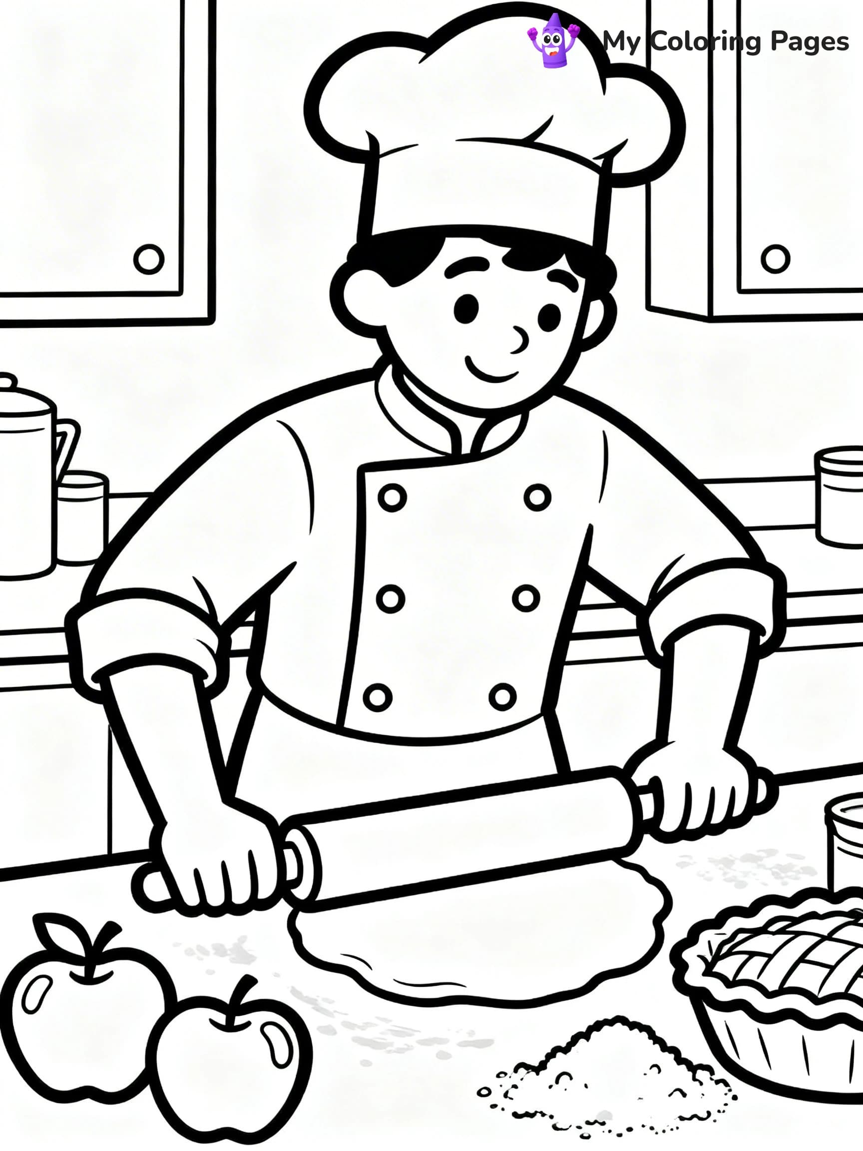 Apple Pie Coloring Pages - 16