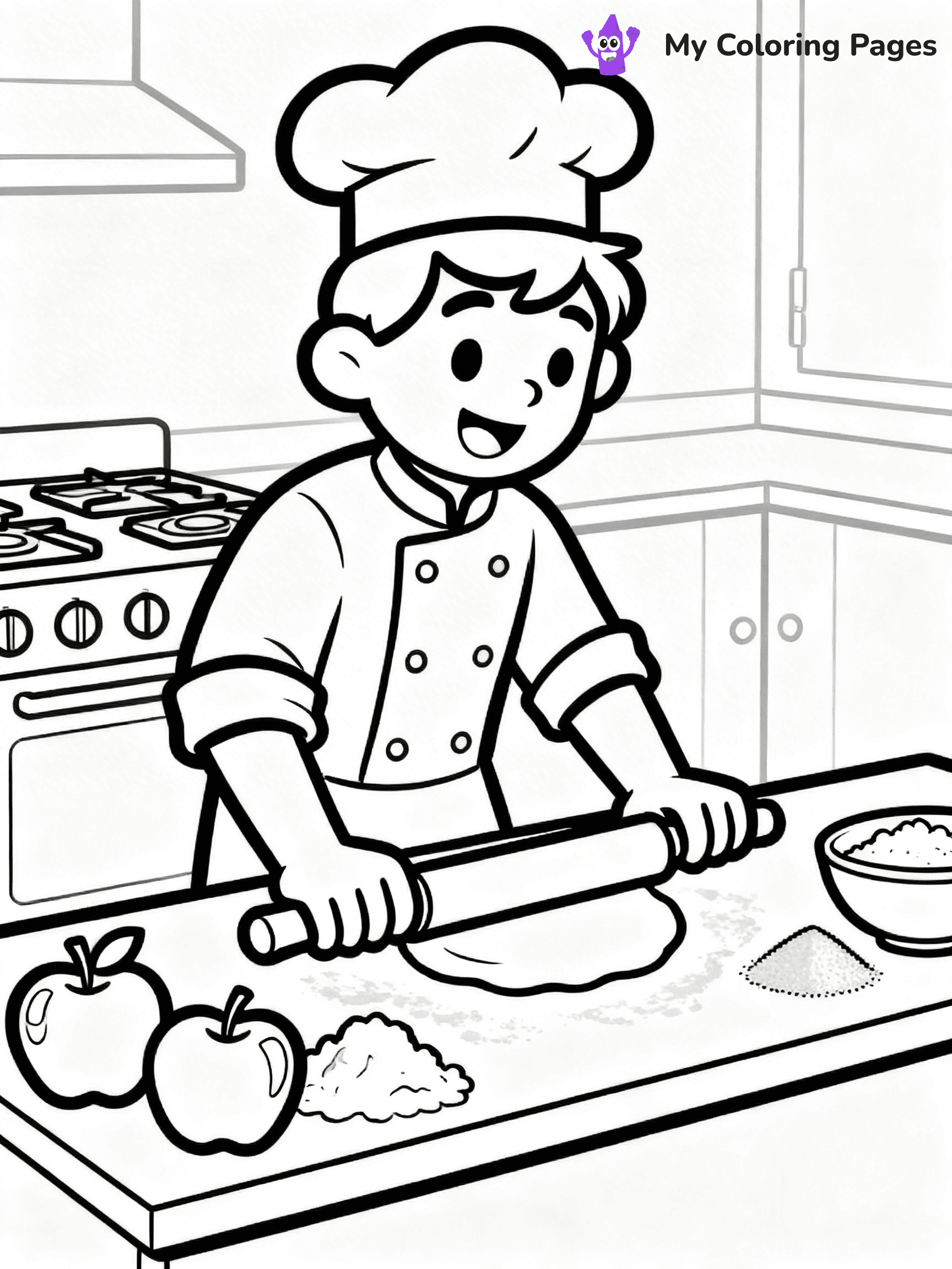 Apple Pie Coloring Pages - 15