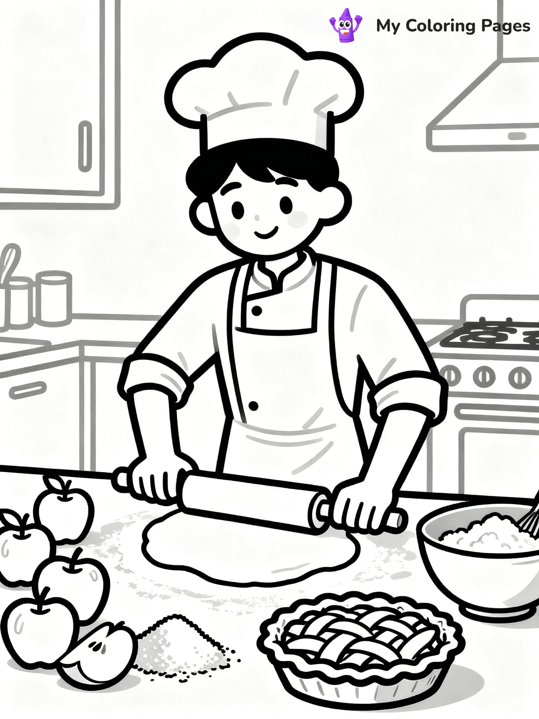 Apple Pie Coloring Pages - 14