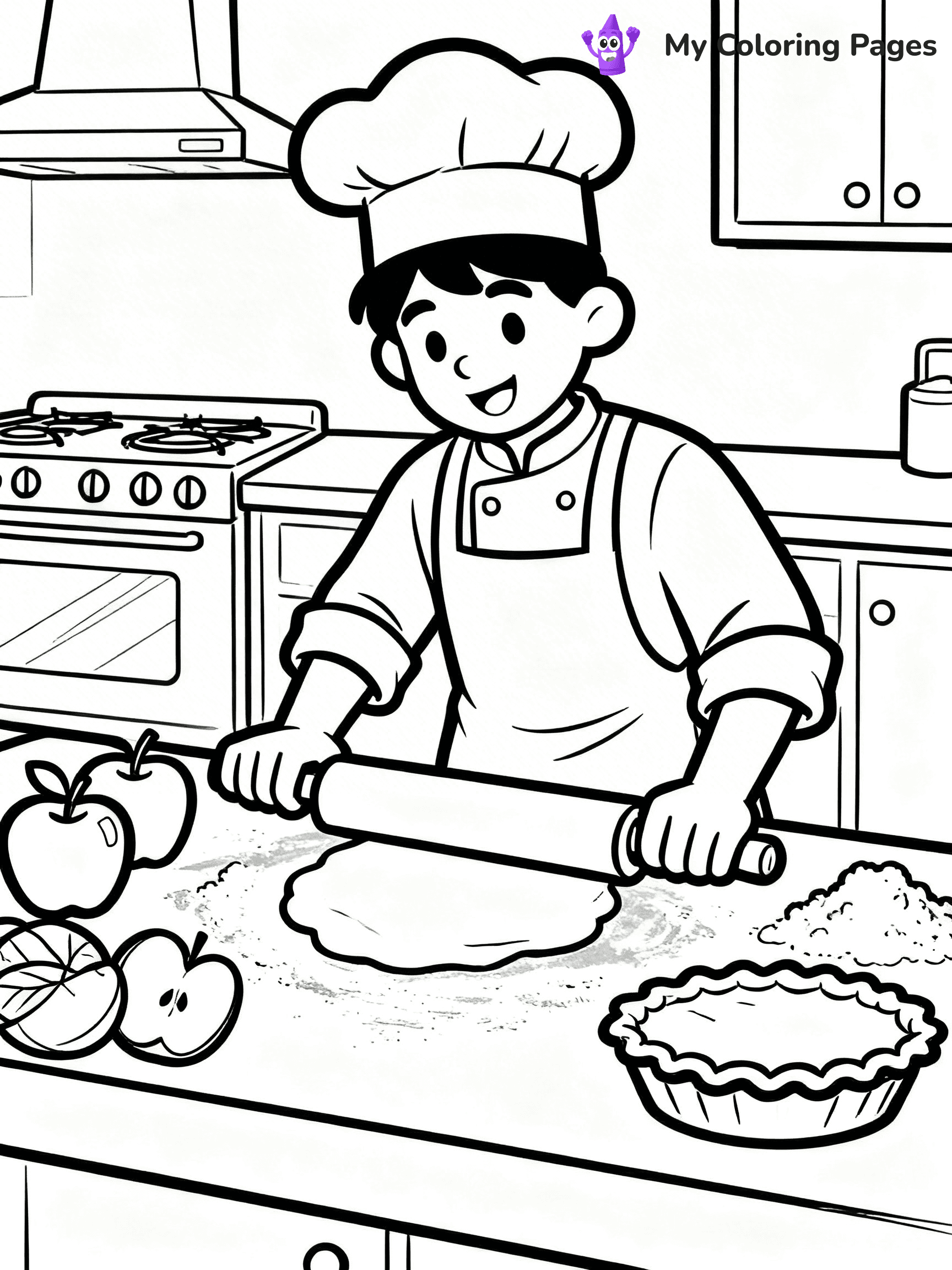 Apple Pie Coloring Pages - 13