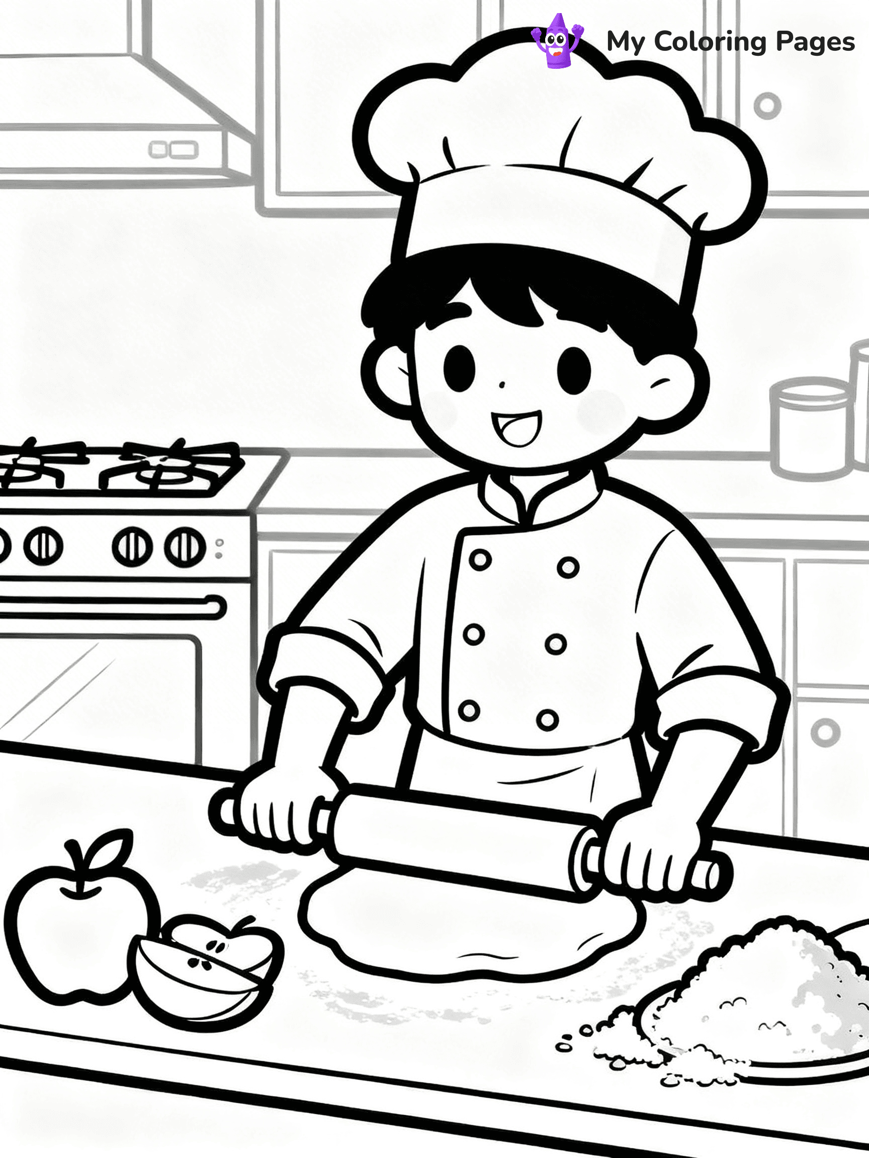 Apple Pie Coloring Pages - 12