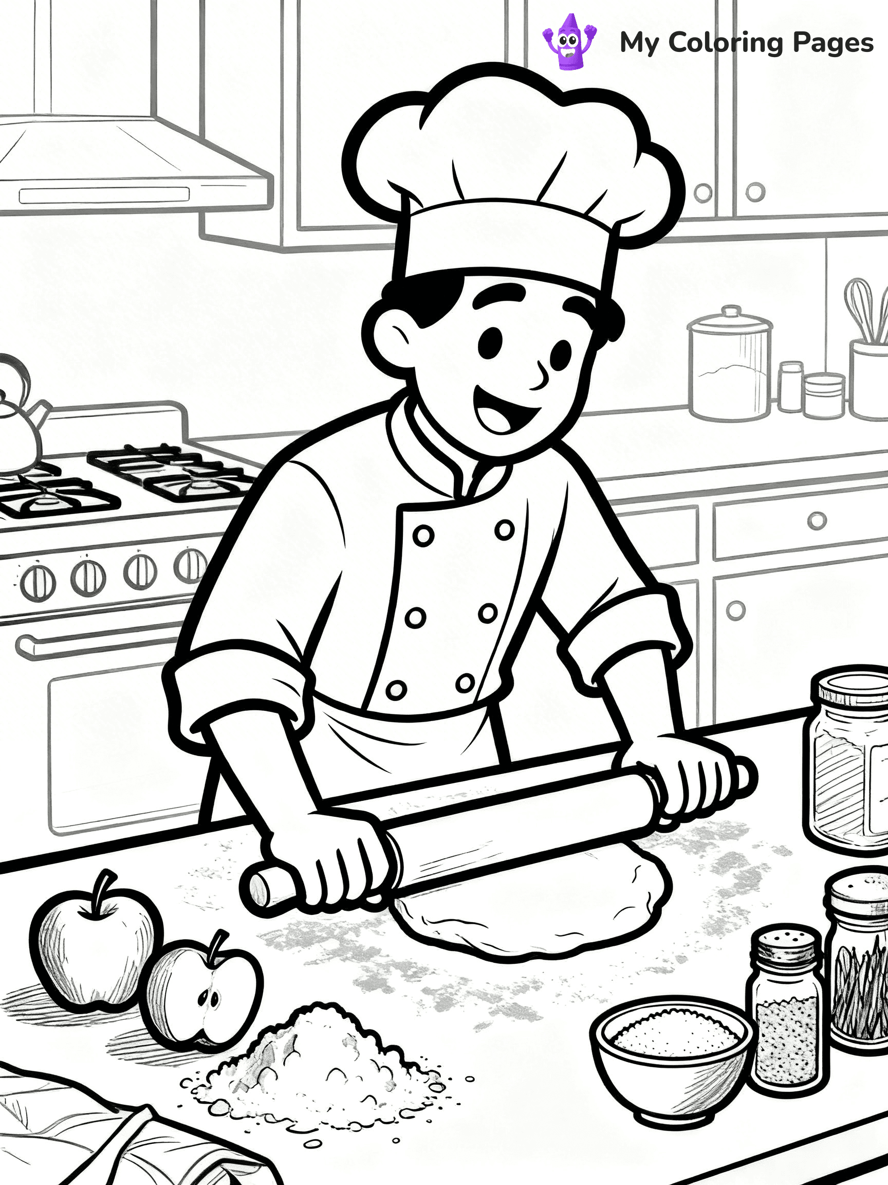 Apple Pie Coloring Pages - 11