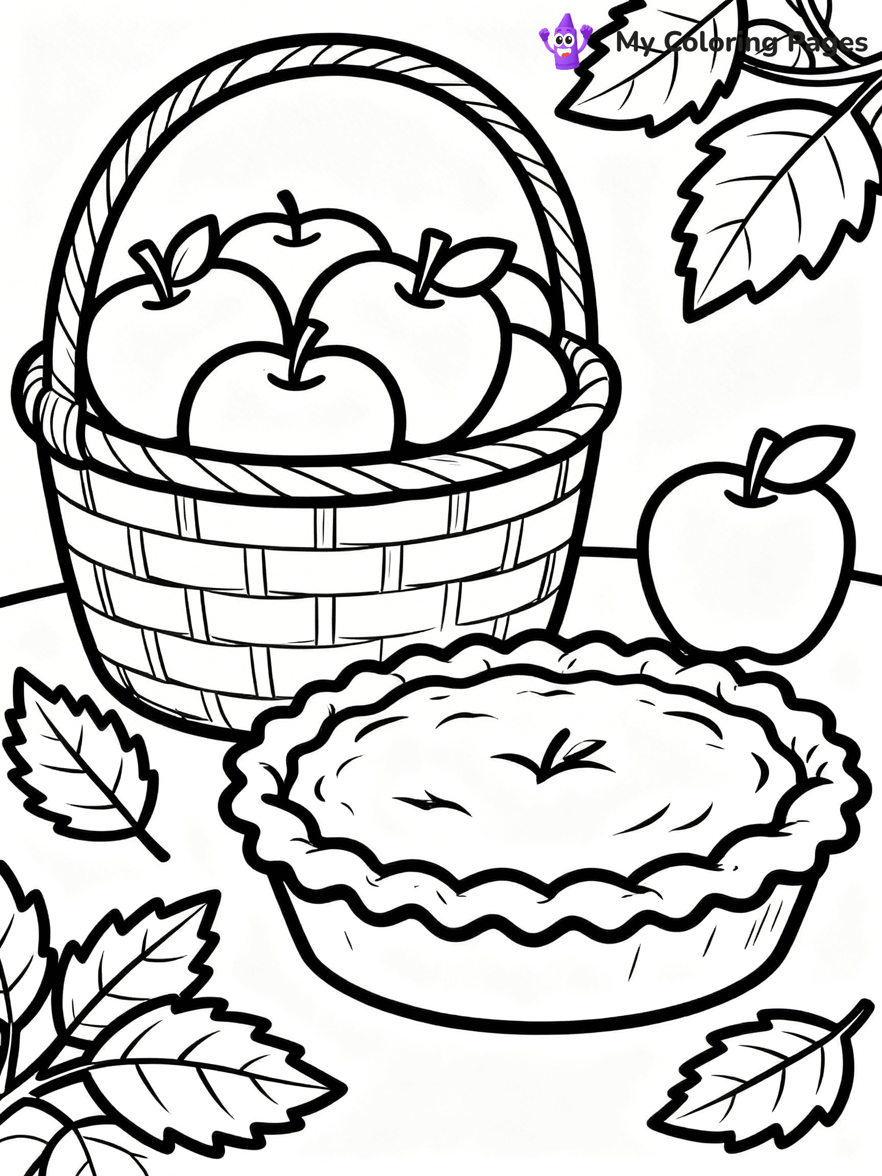 Apple Pie Coloring Pages - 9