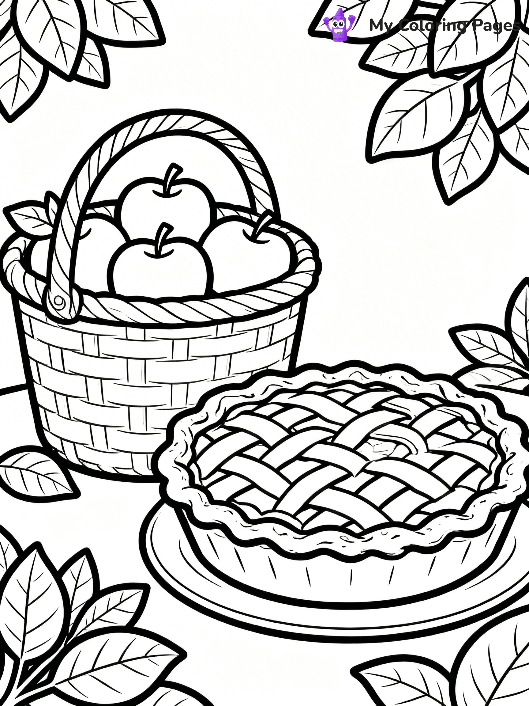 Apple Pie Coloring Pages - 8