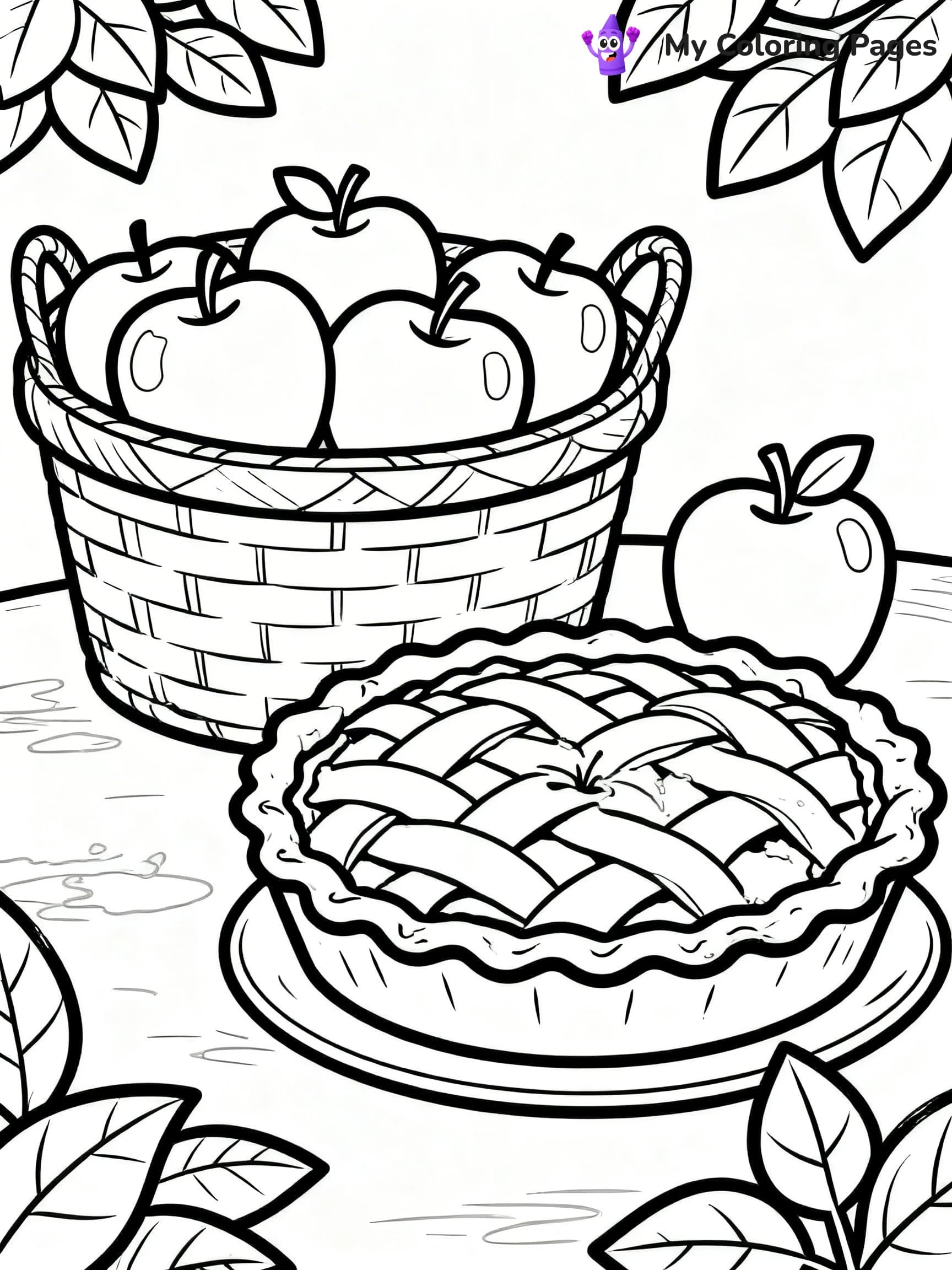 Apple Pie Coloring Pages - 6
