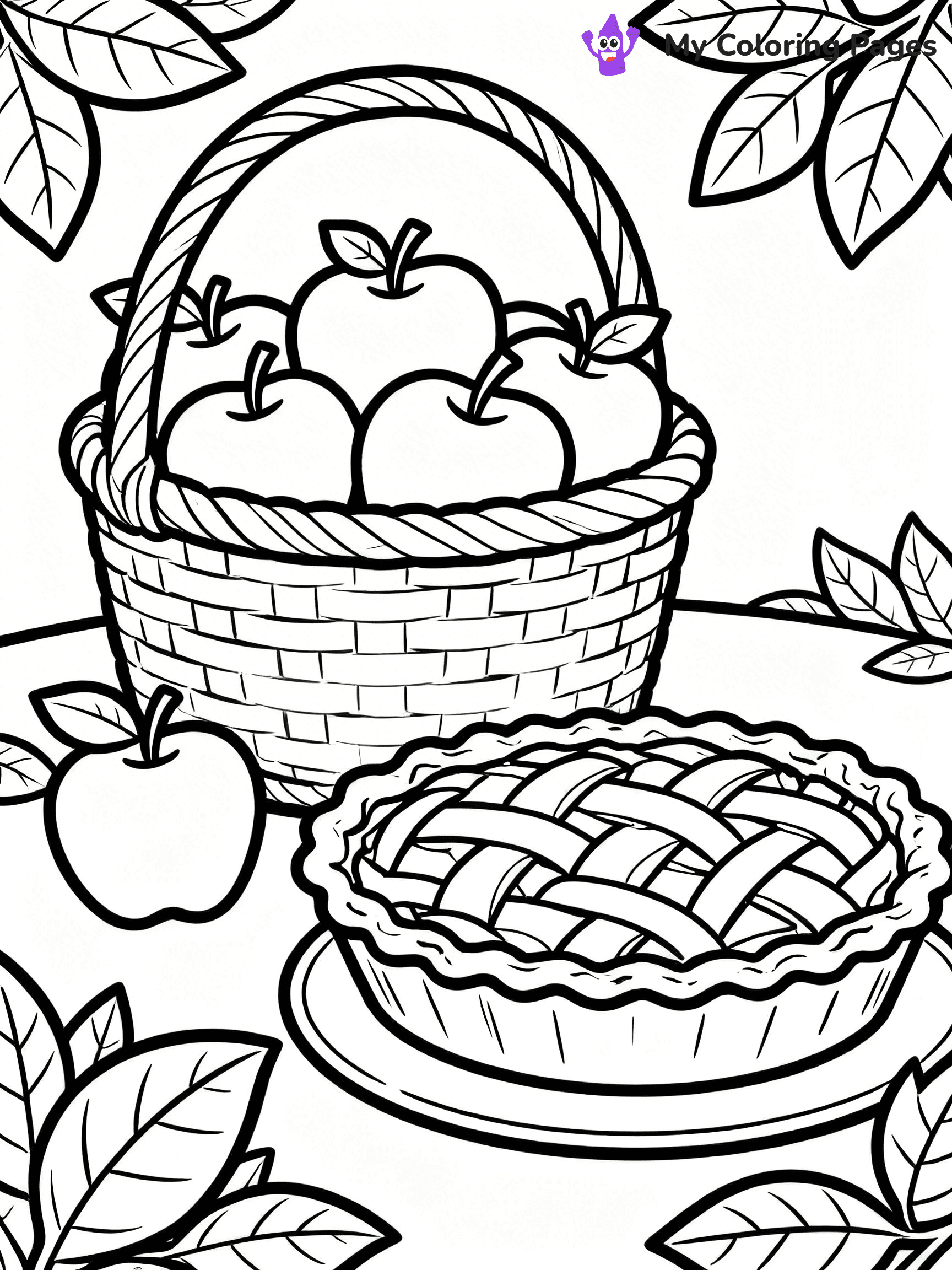 Apple Pie Coloring Pages - 4