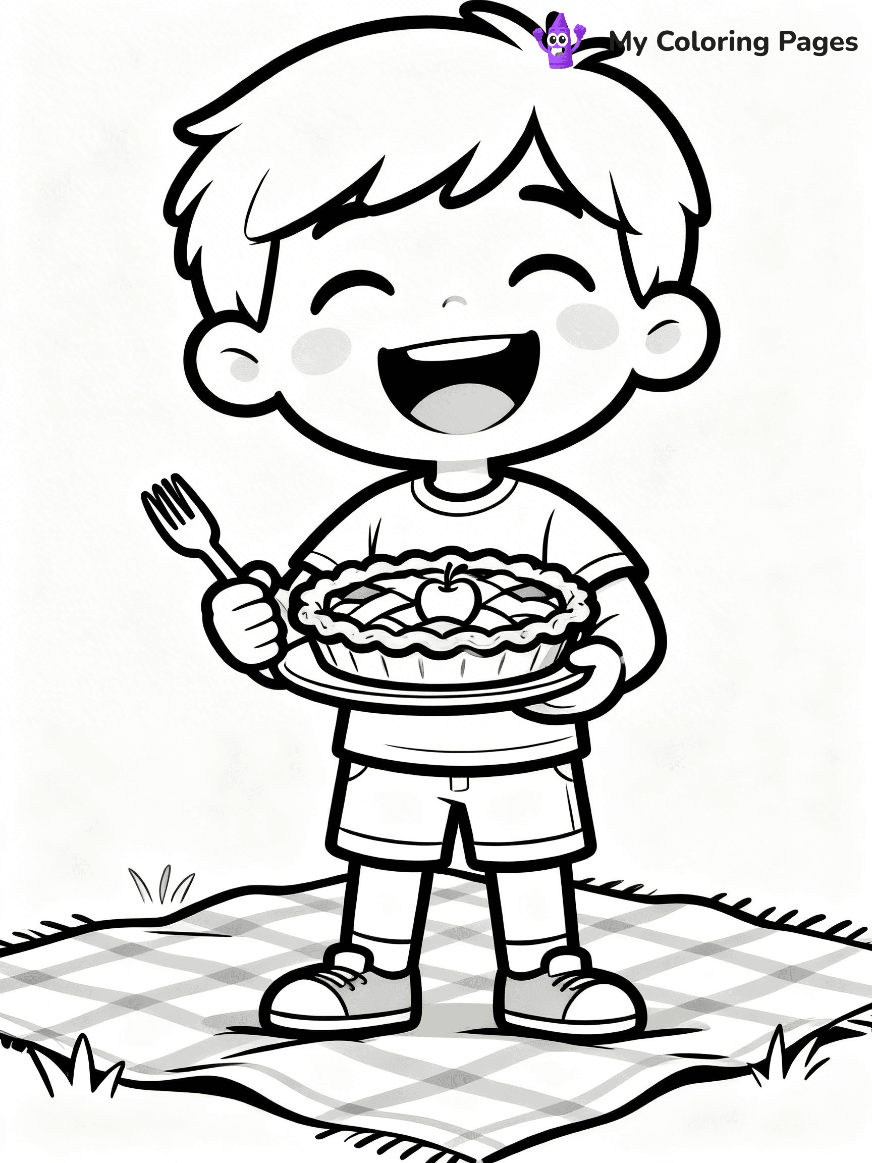 Apple Pie Coloring Pages - 1