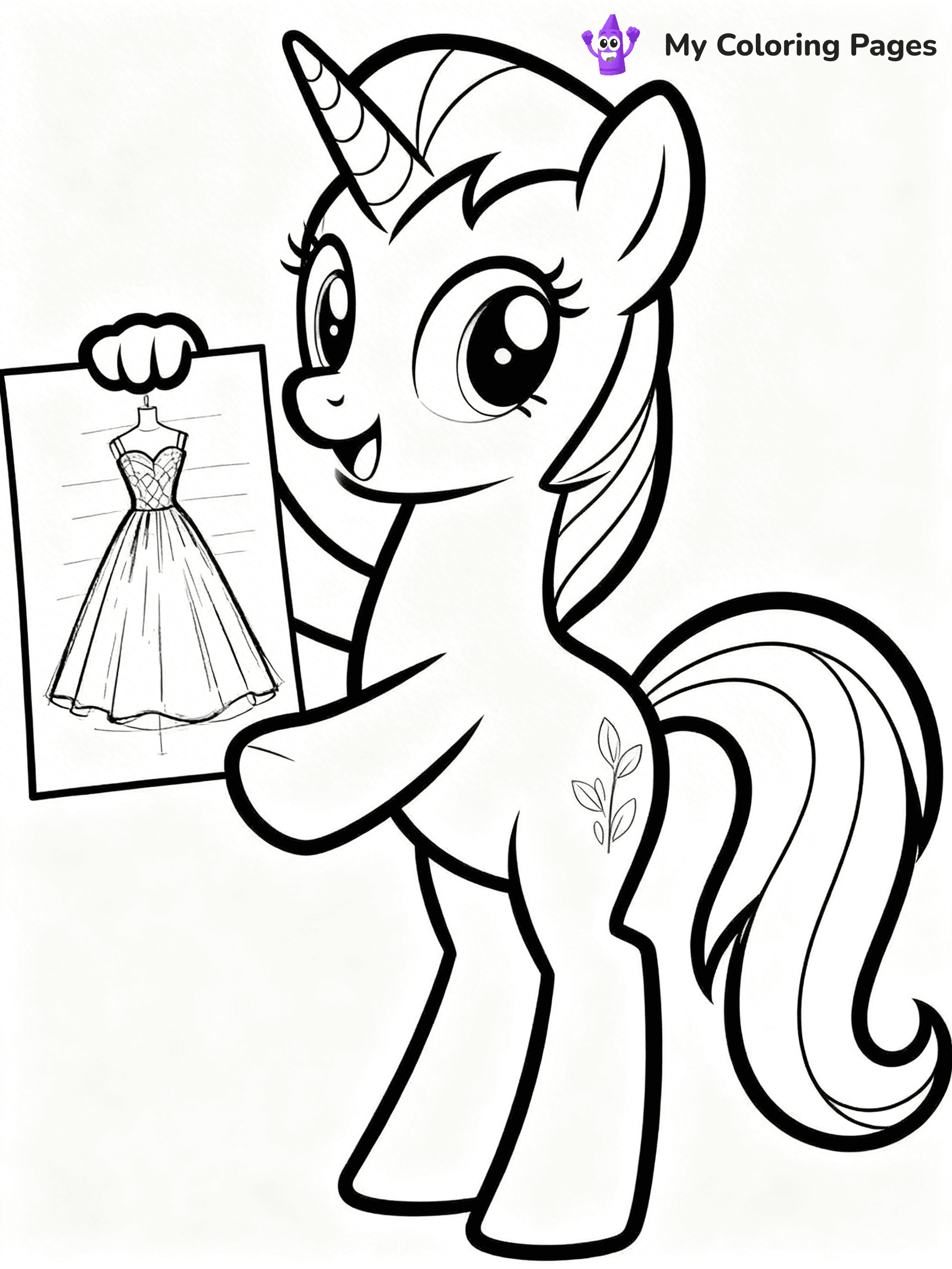 My Little Pony Coloring Pages Rarity - 21