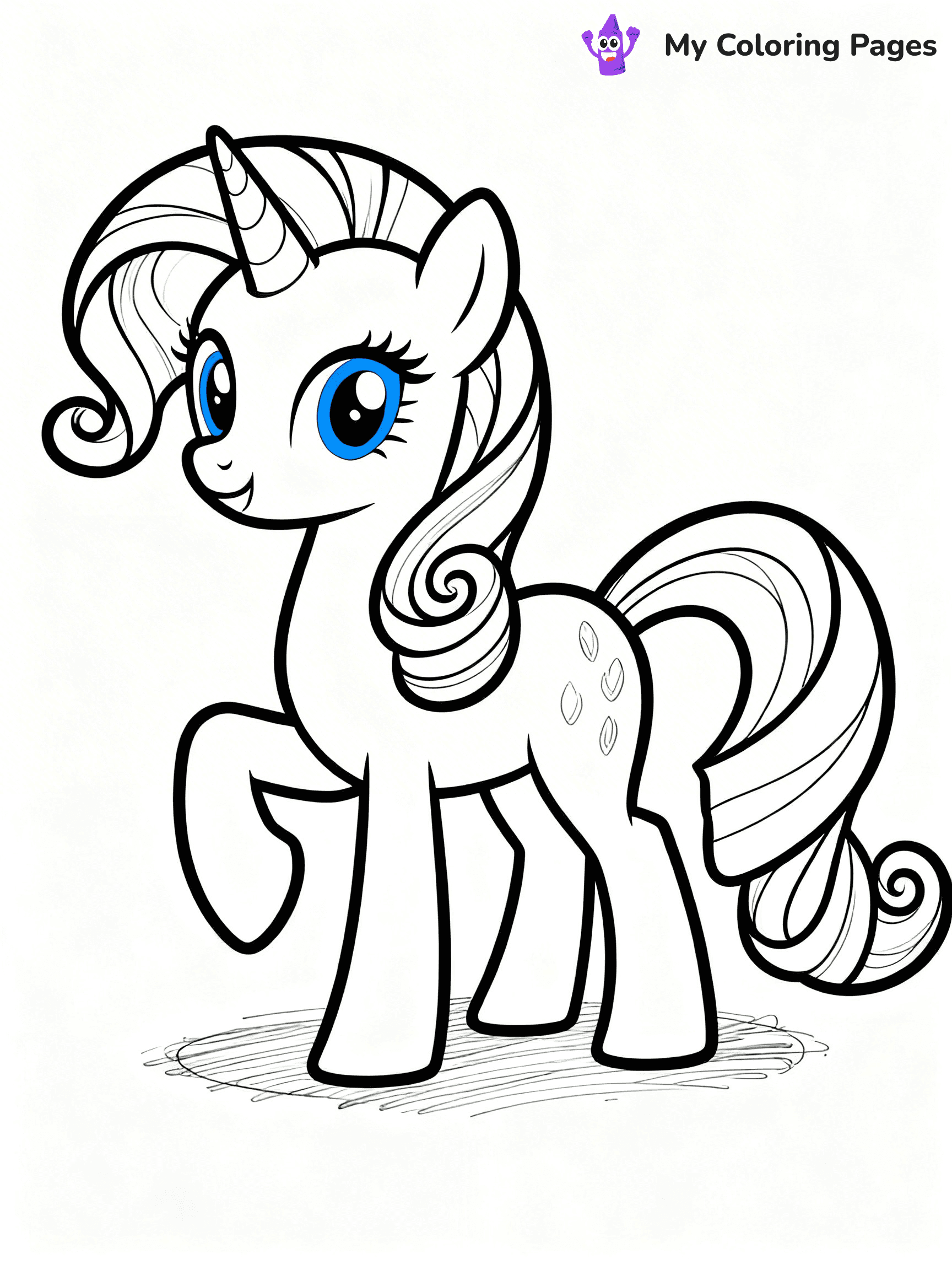 My Little Pony Coloring Pages Rarity - 3