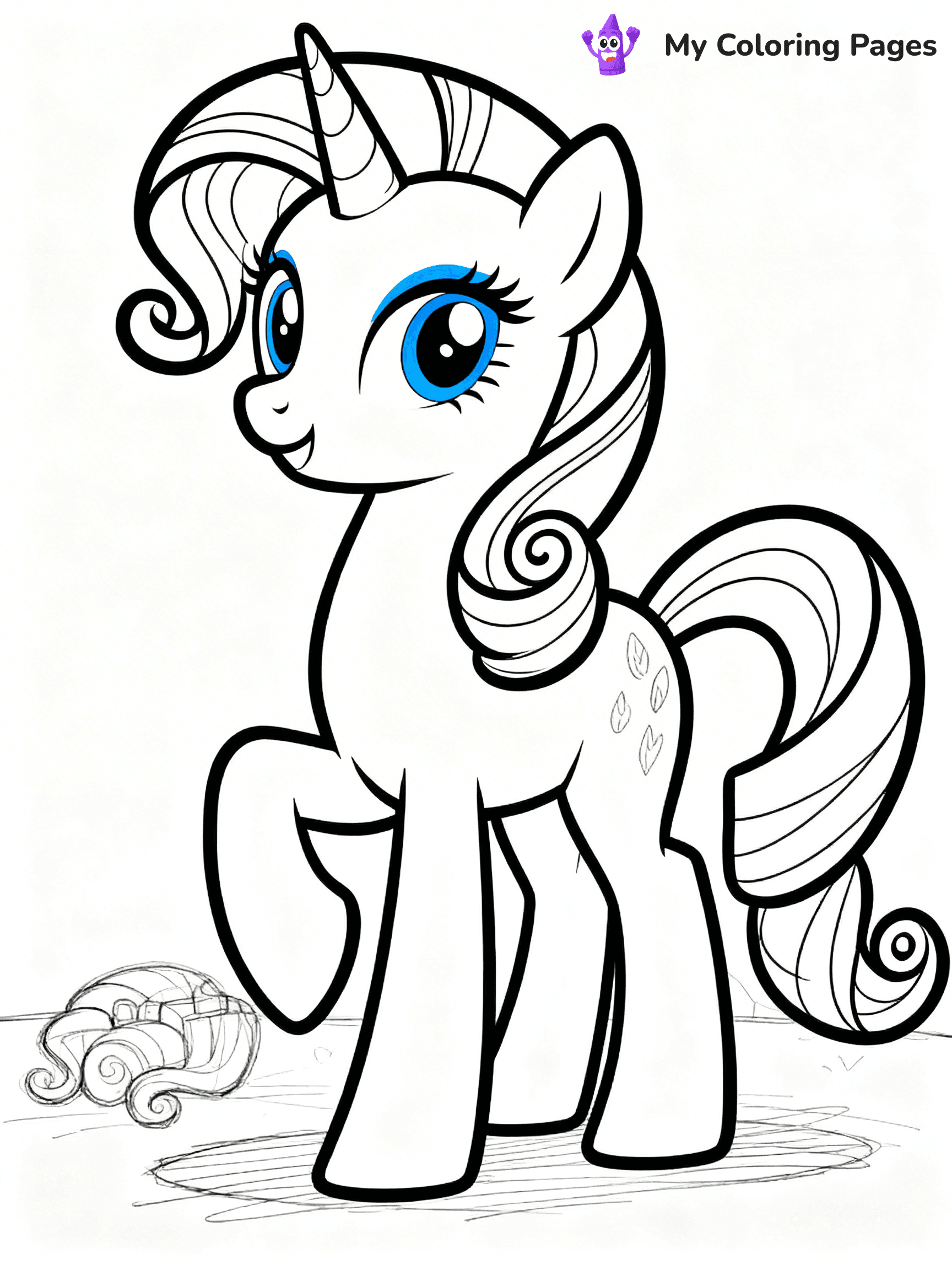 My Little Pony Coloring Pages Rarity - 2