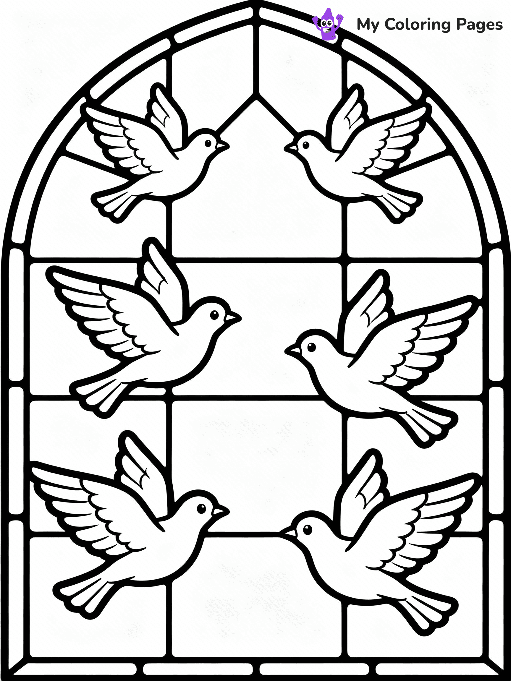 Stained Glass Coloring Pages - 54