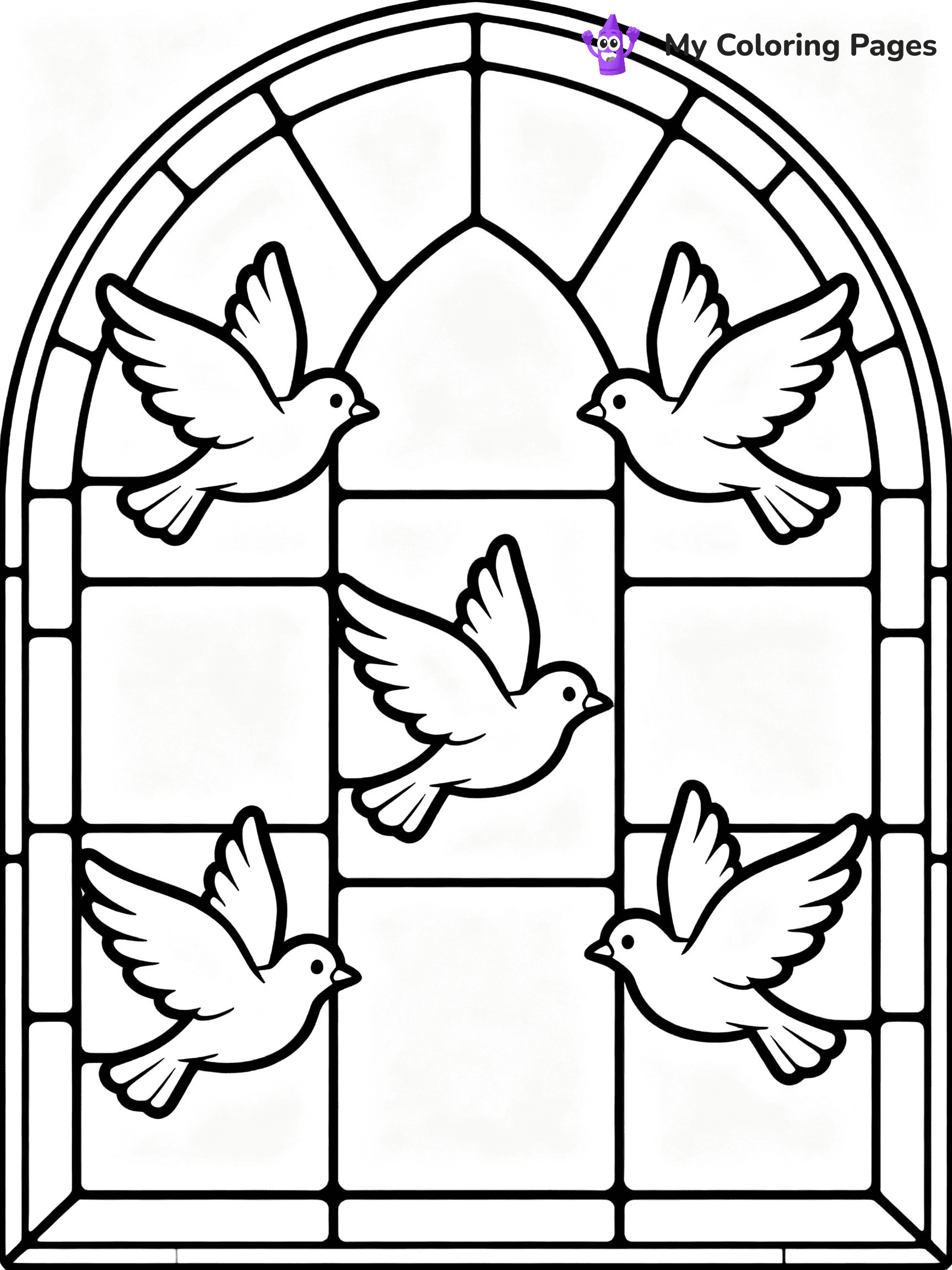 Stained Glass Coloring Pages - 53