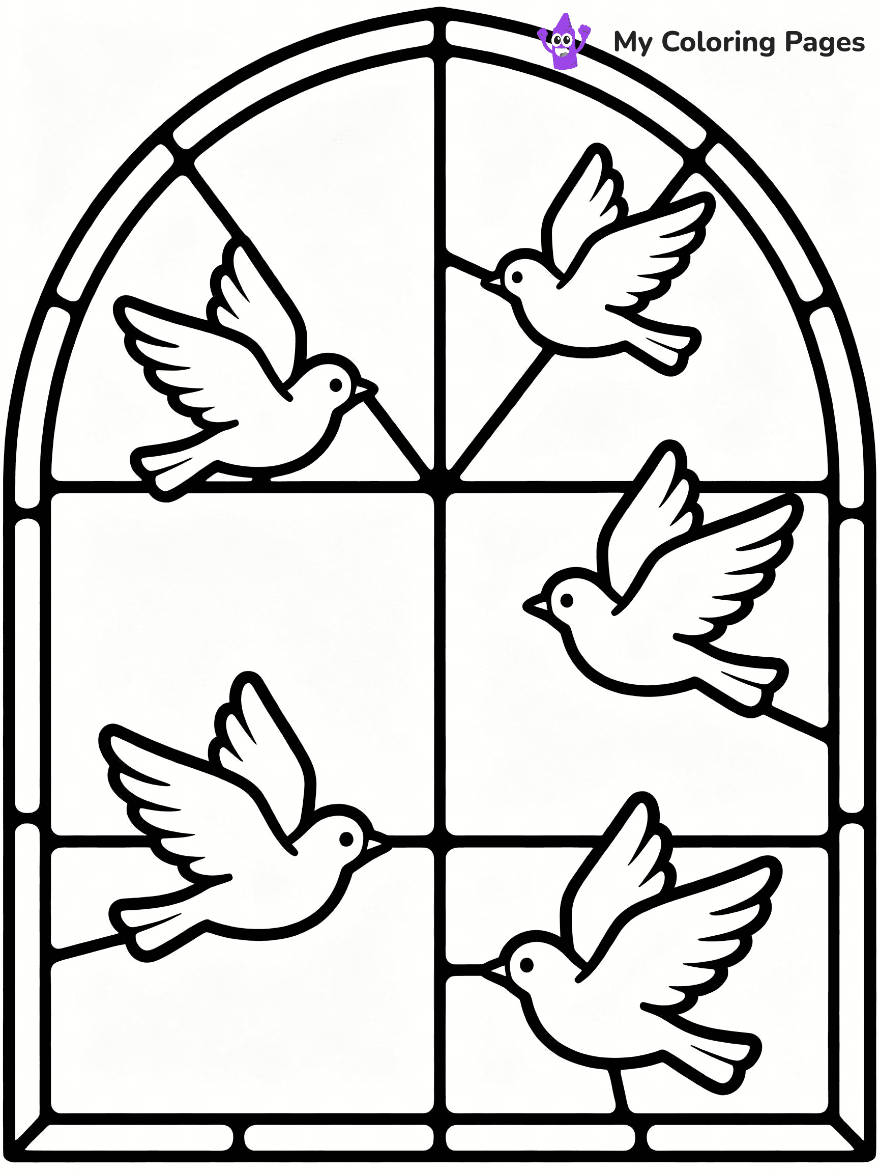 Stained Glass Coloring Pages - 52