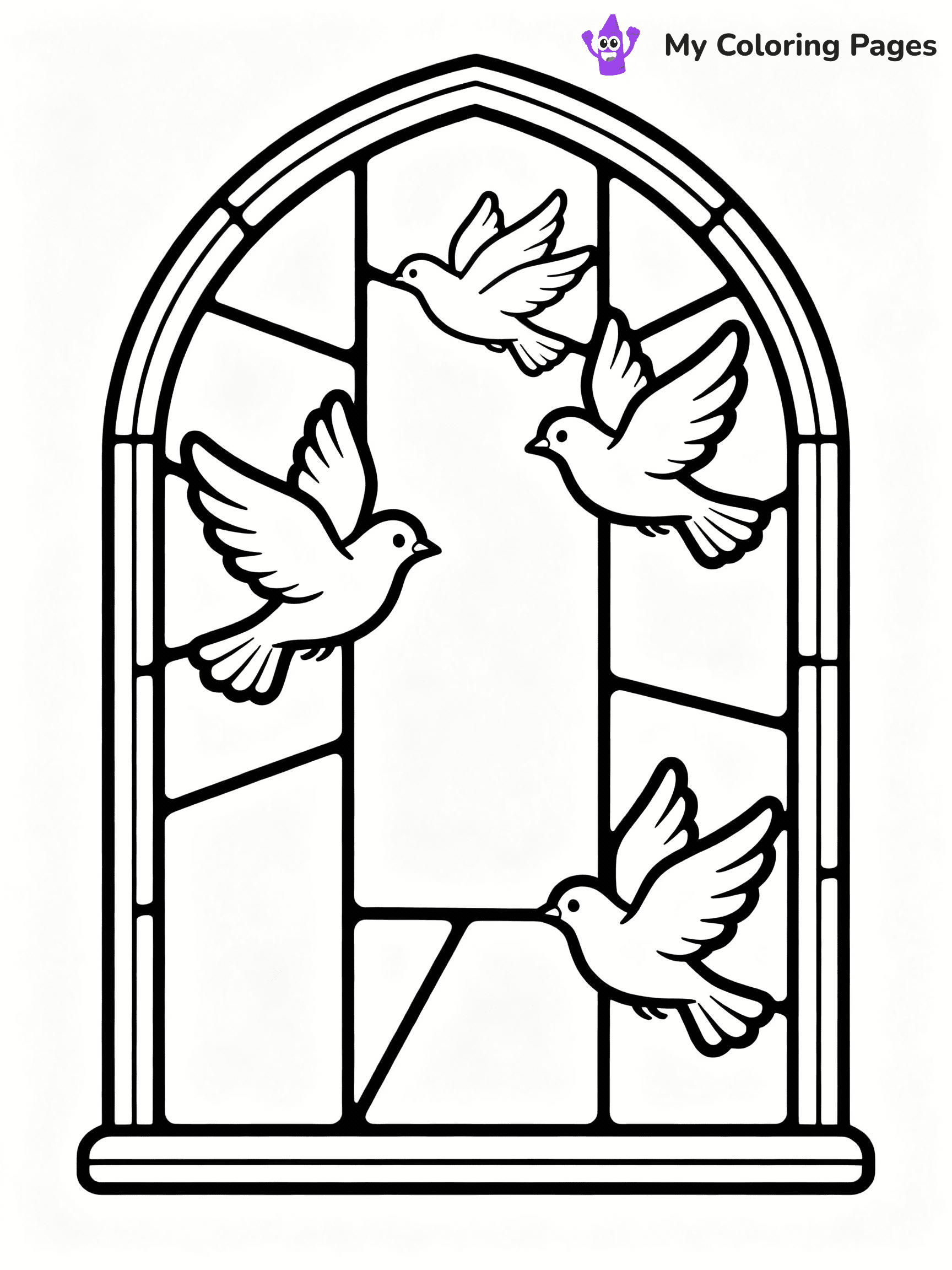 Stained Glass Coloring Pages - 51