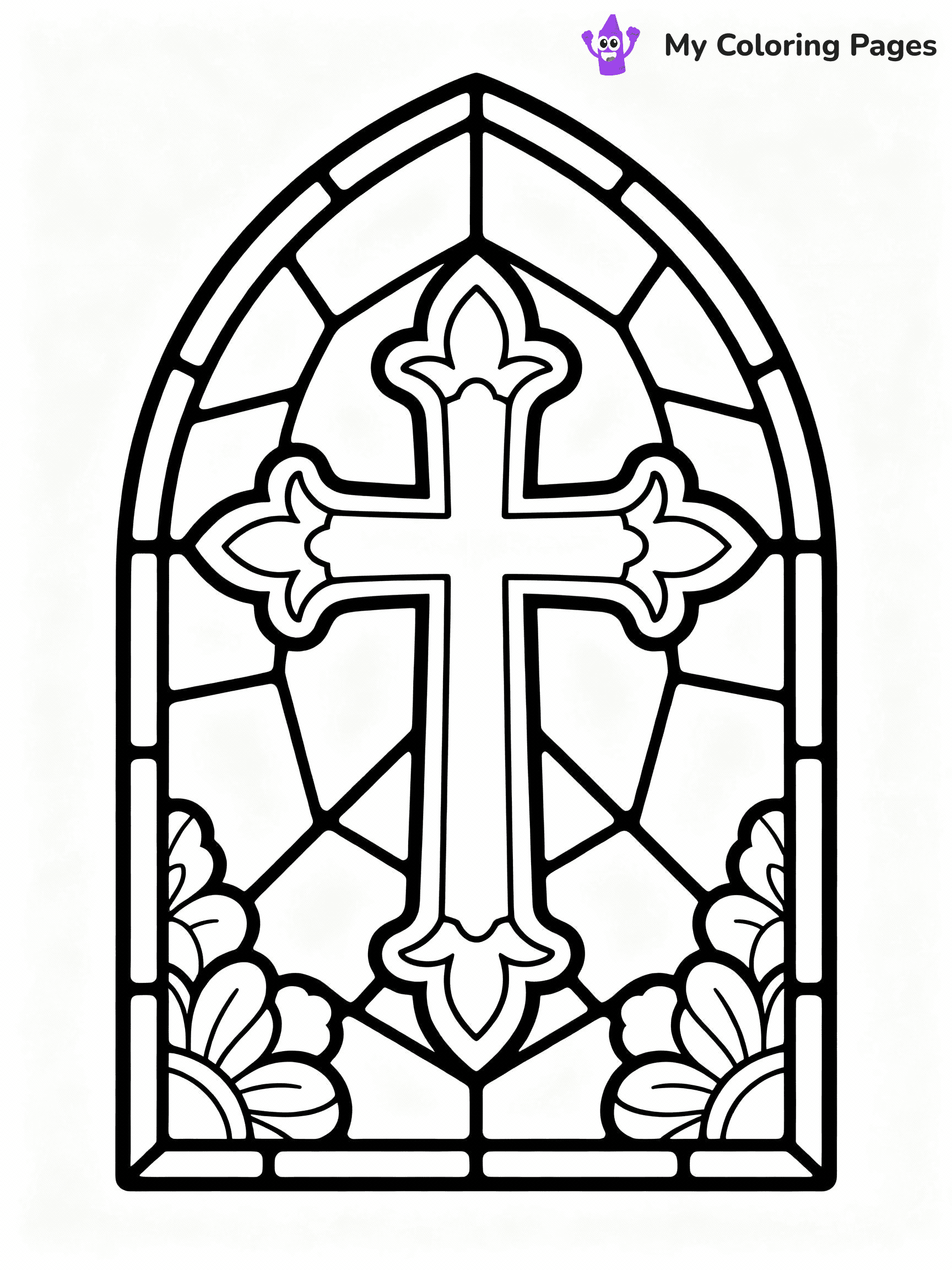 Stained Glass Coloring Pages - 48