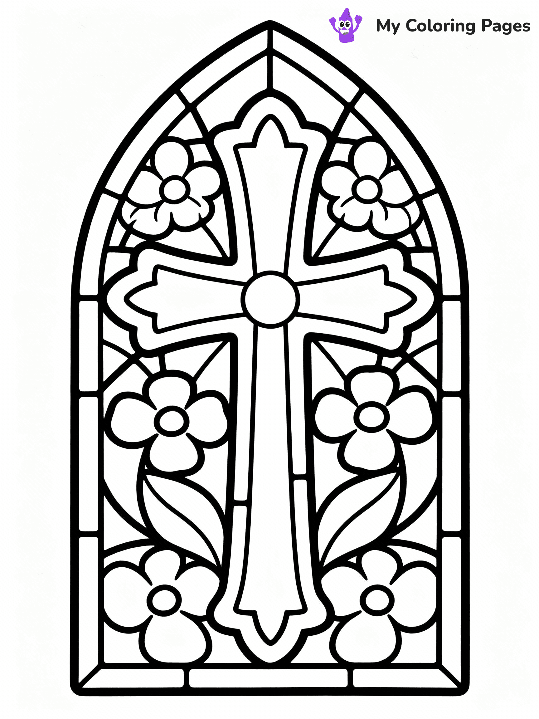 Stained Glass Coloring Pages - 47