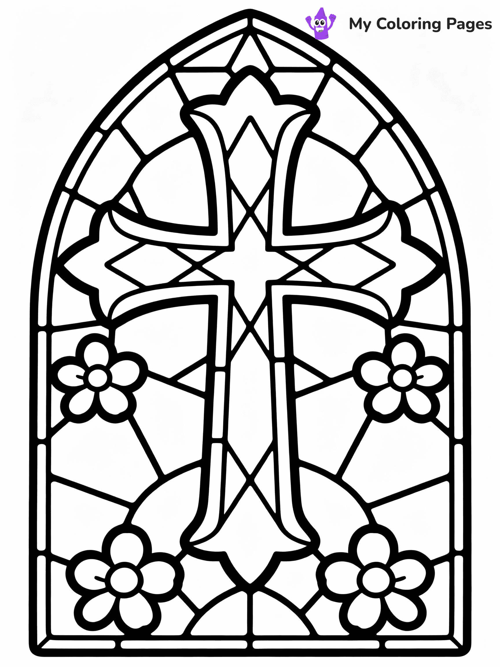 Stained Glass Coloring Pages - 46