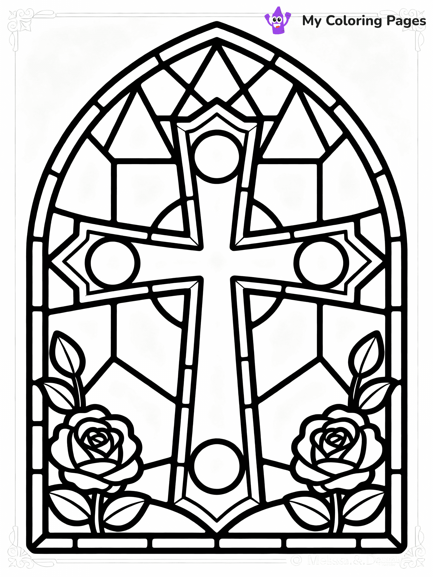 Stained Glass Coloring Pages - 45