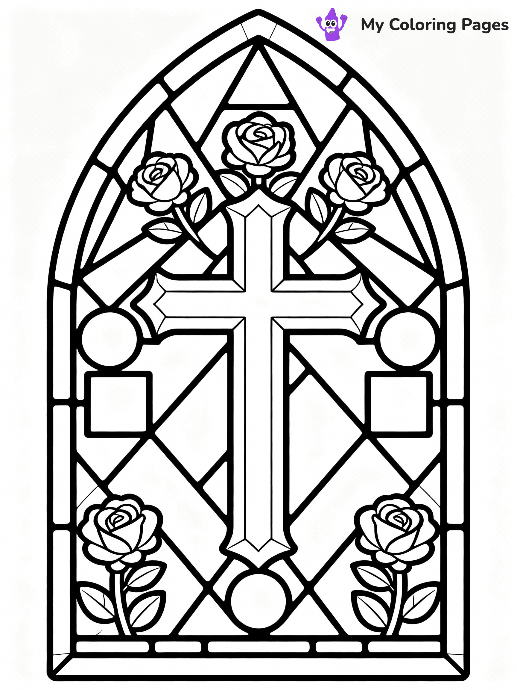 Stained Glass Coloring Pages - 44