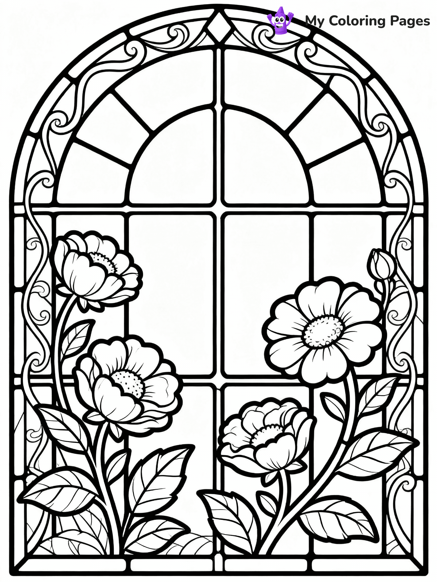 Stained Glass Coloring Pages - 40