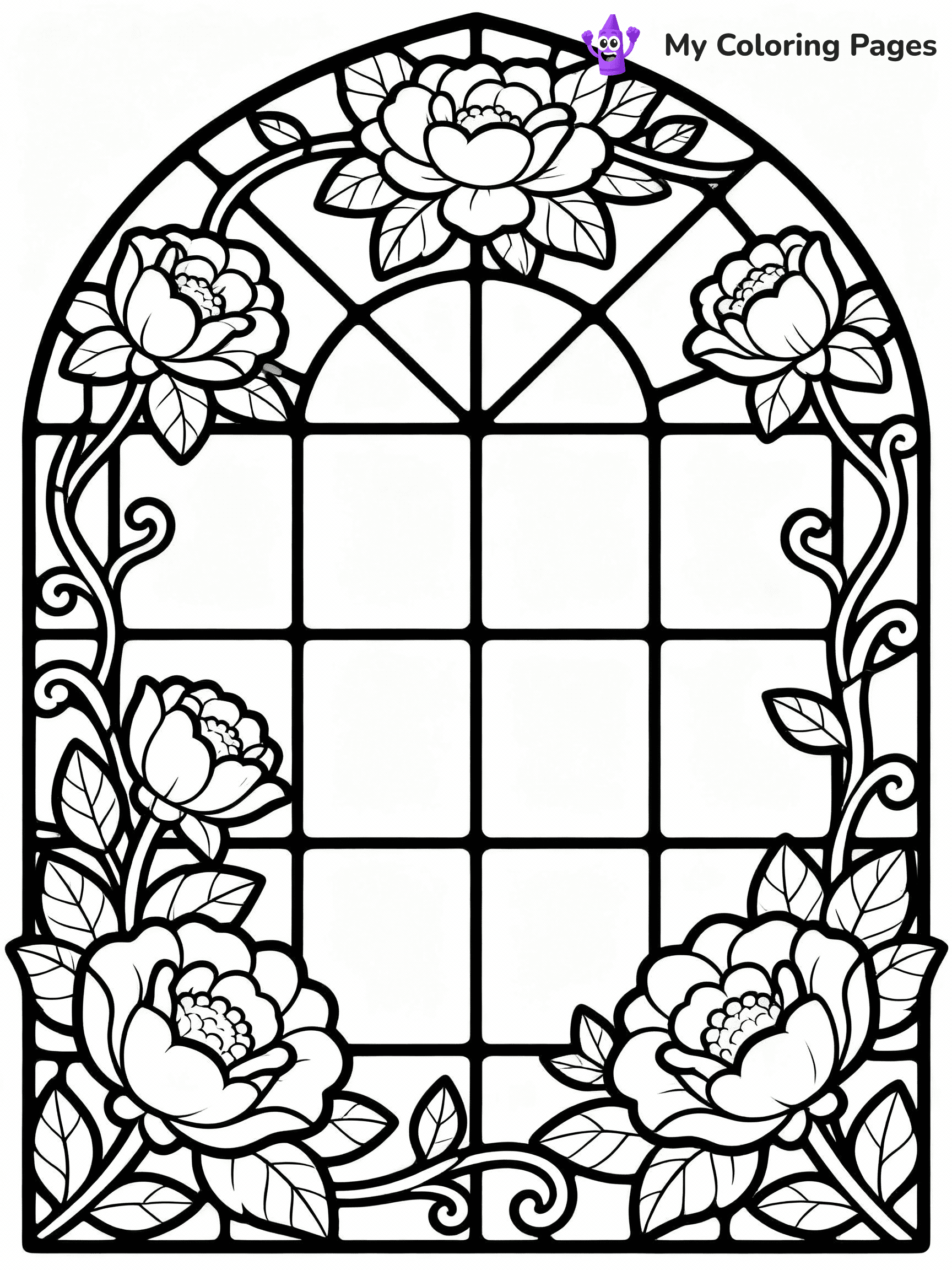 Stained Glass Coloring Pages - 38