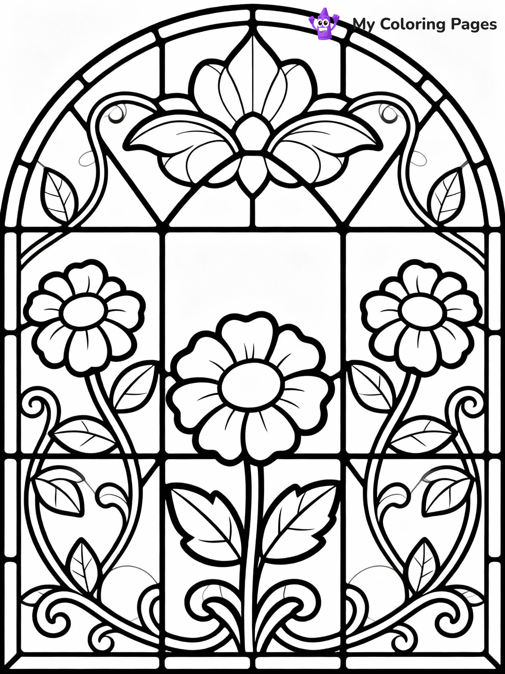 Stained Glass Coloring Pages - 36