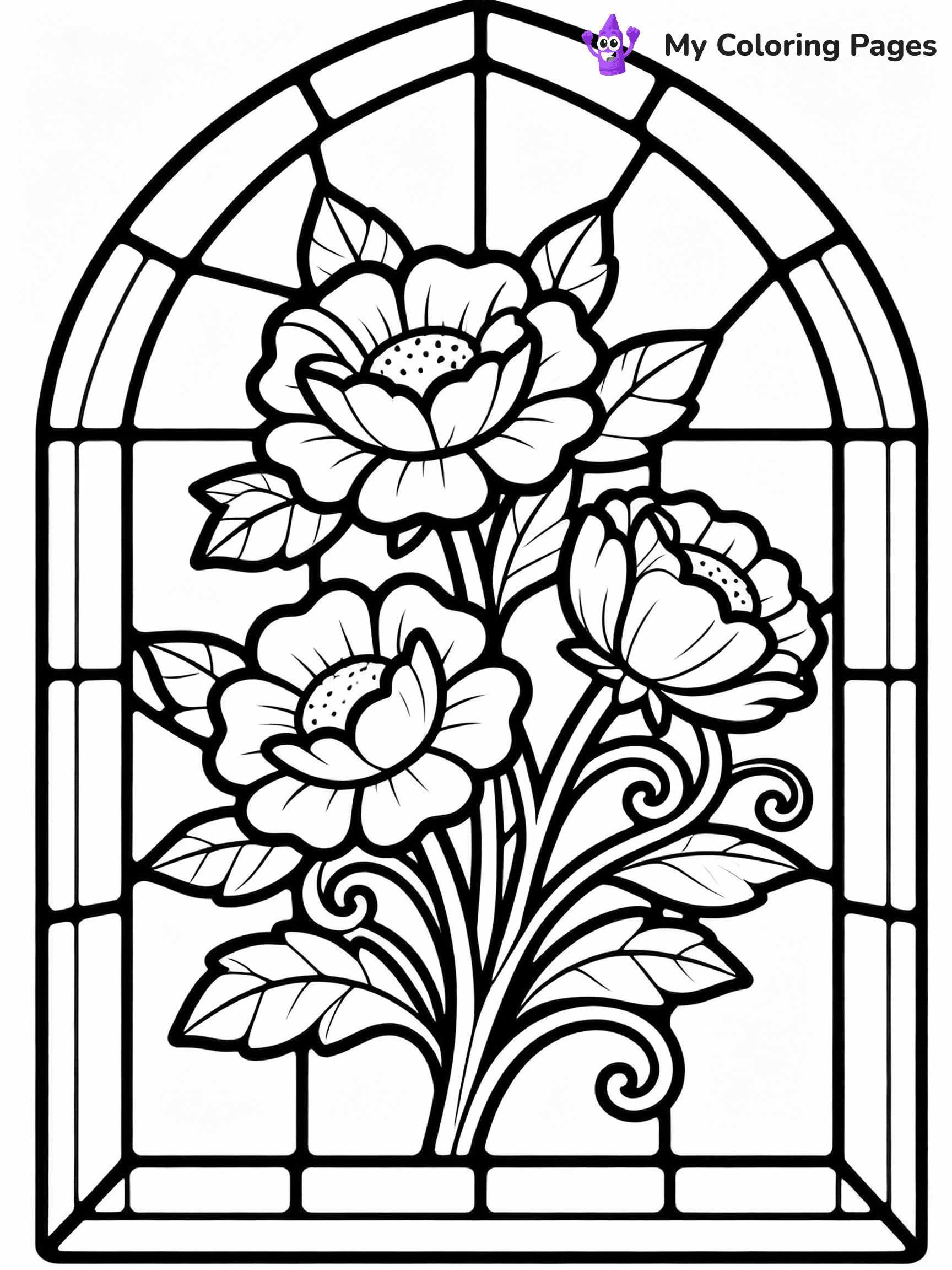 Stained Glass Coloring Pages - 32