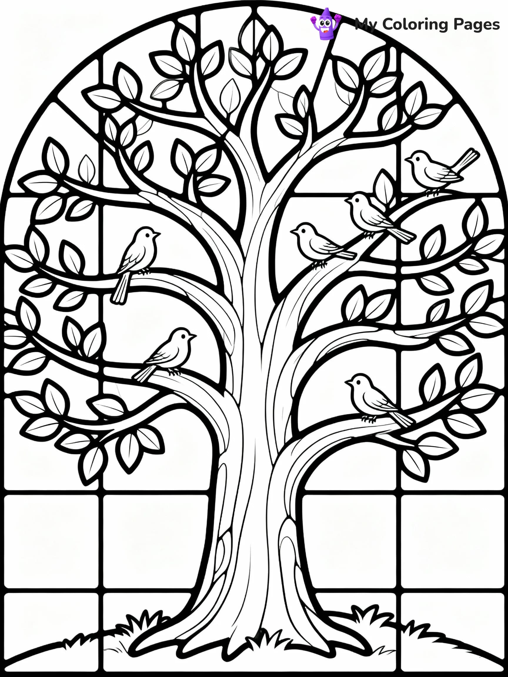 Stained Glass Coloring Pages - 16