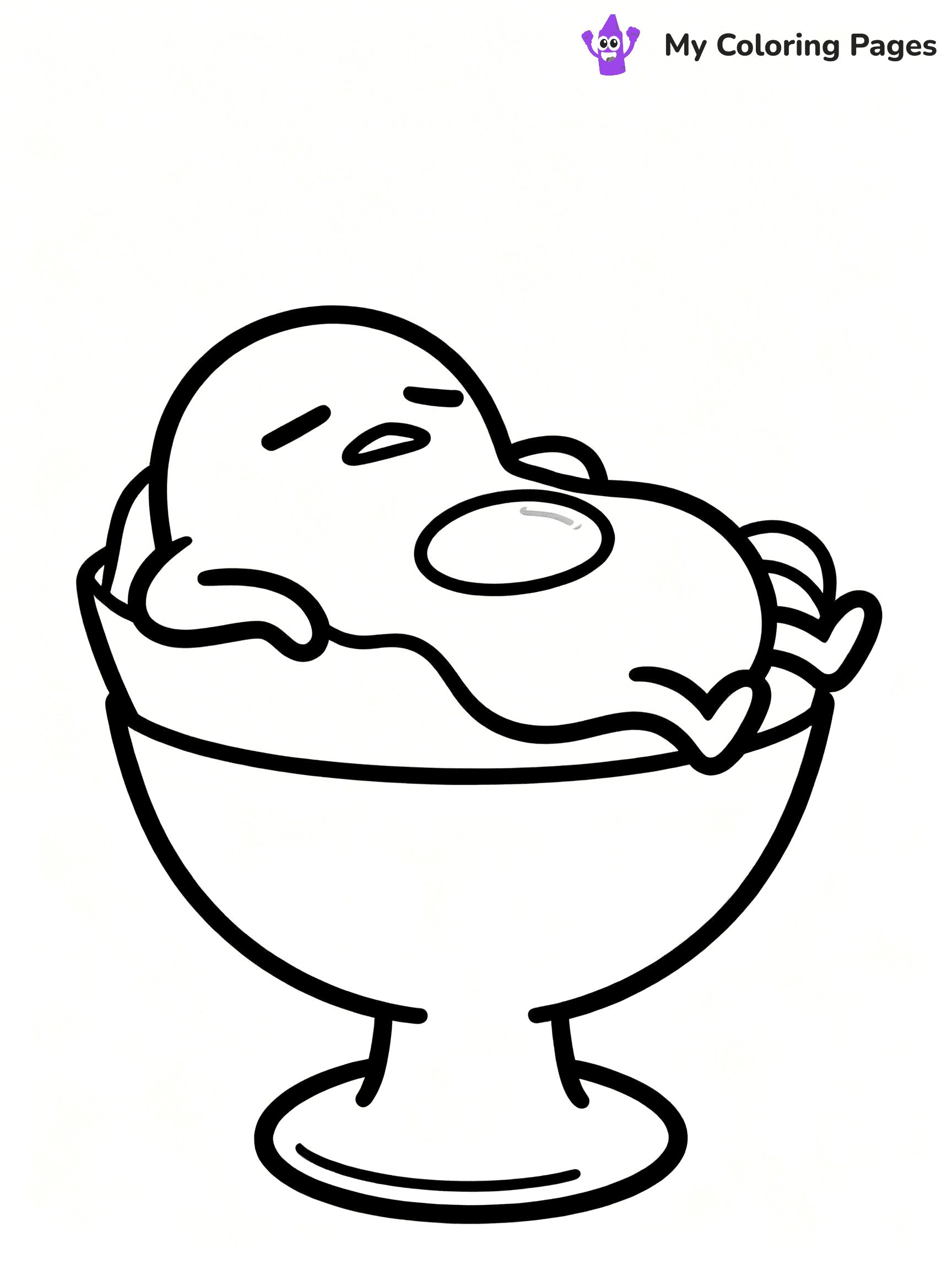 Gudetama Coloring Pages - 30