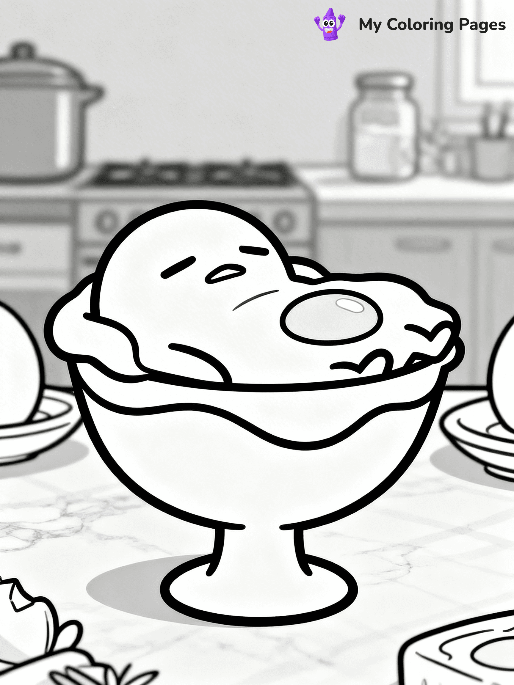 Gudetama Coloring Pages - 29