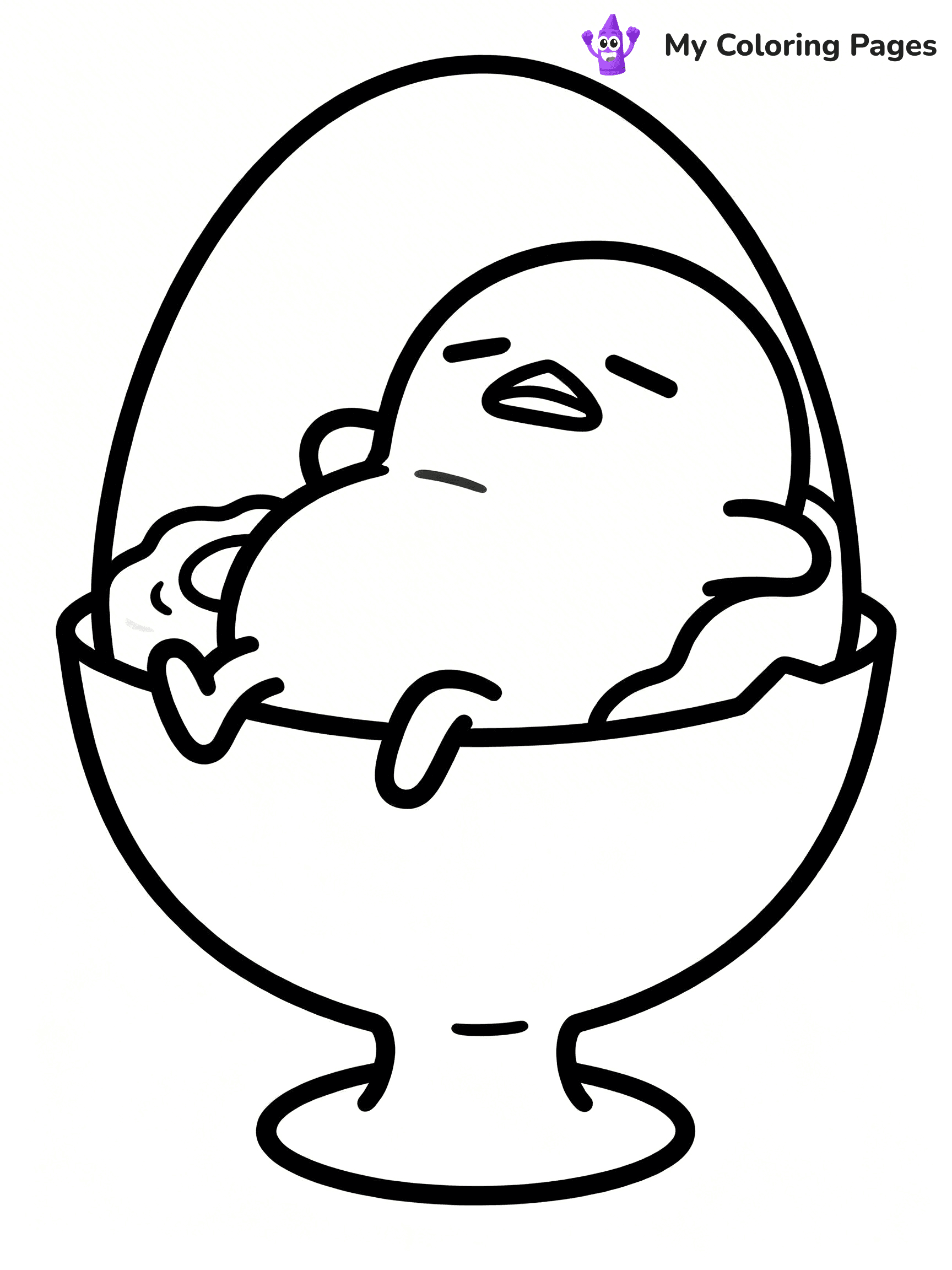 Gudetama Coloring Pages - 25