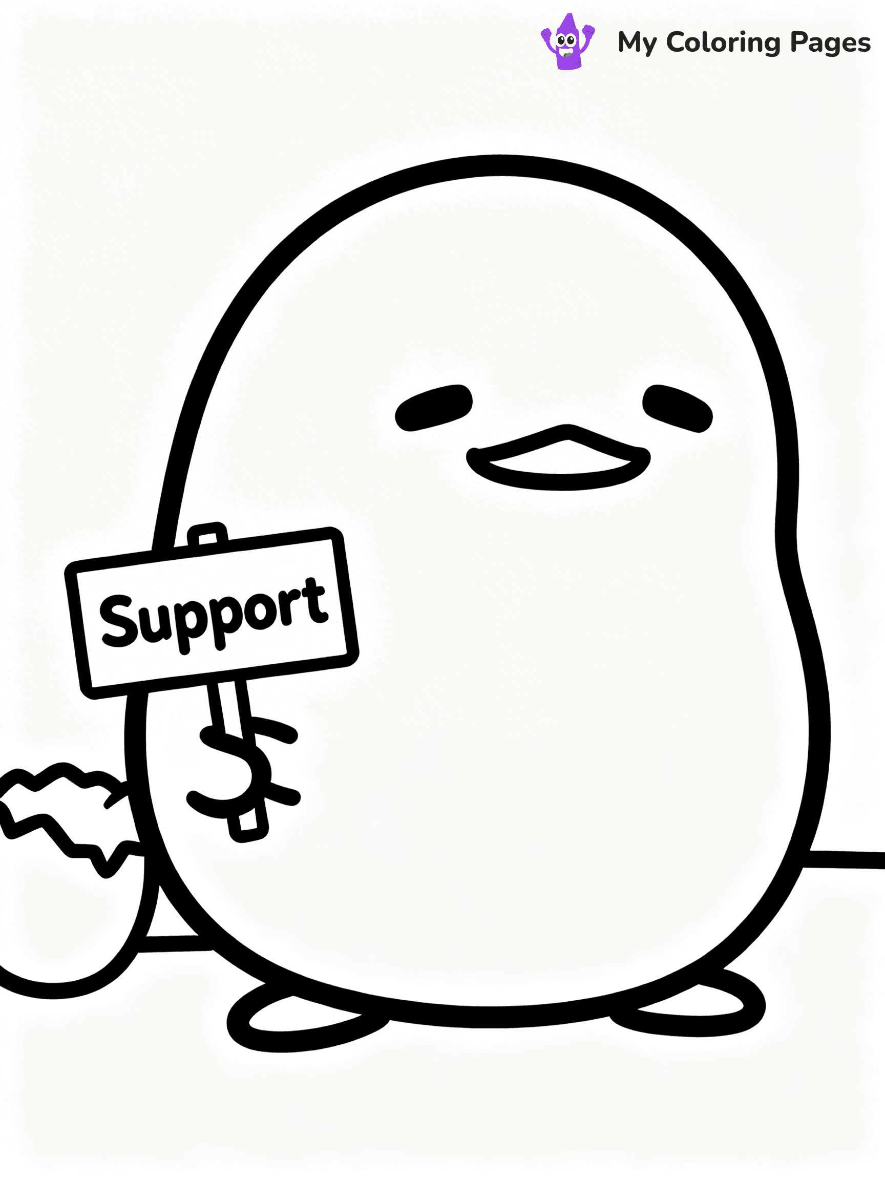 Gudetama Coloring Pages - 12